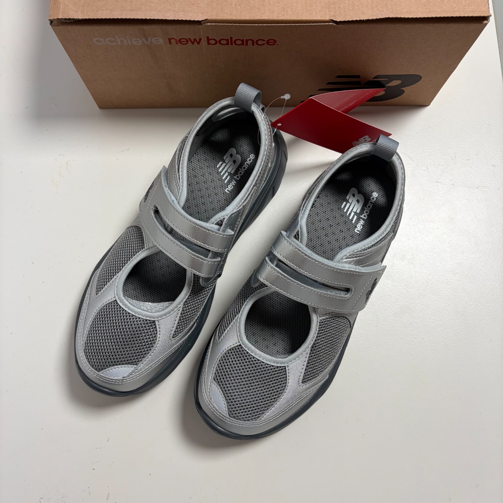 New Balance Breeze Womens Mary Jane Sneakers 26SS Silver SD2202SG2