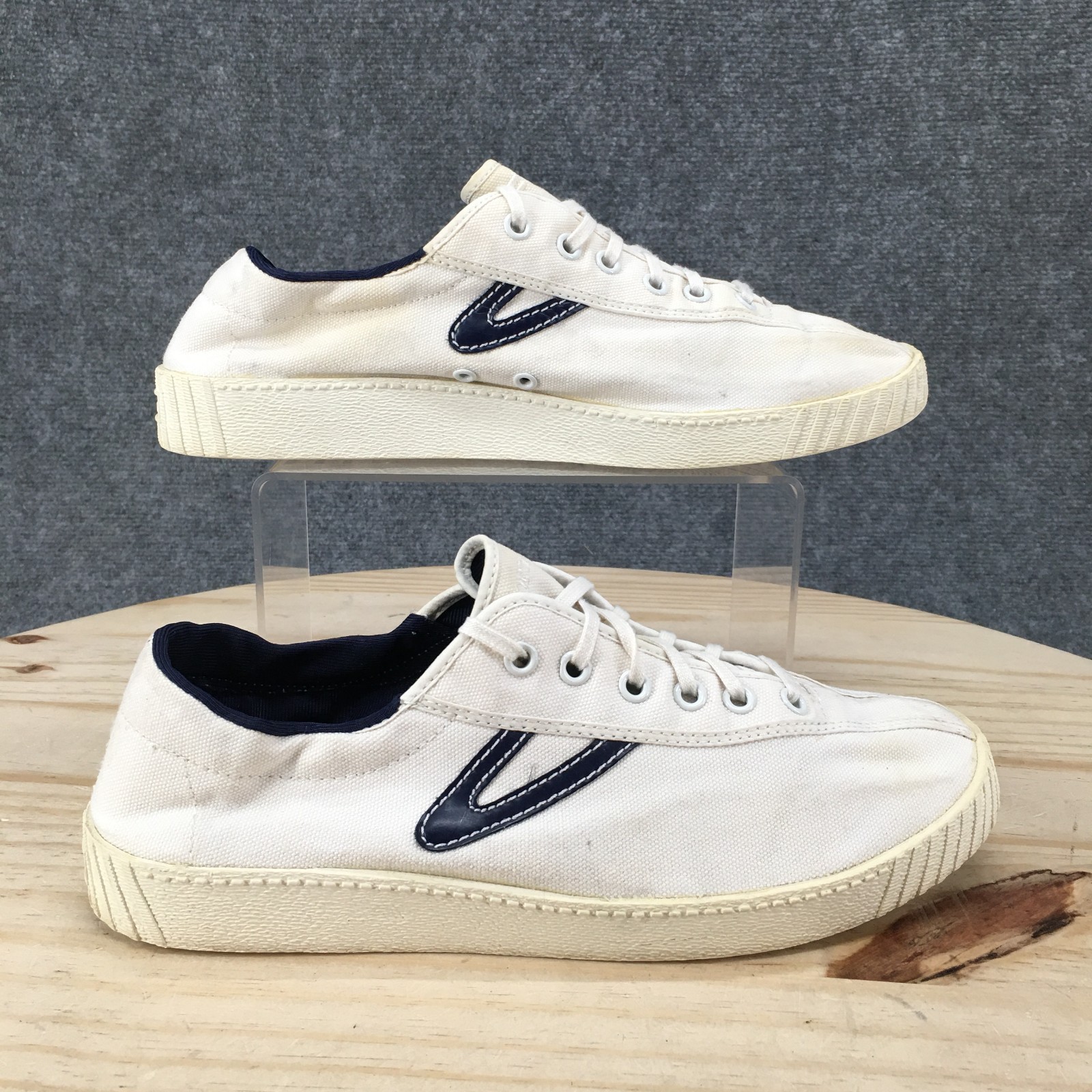 Tretorn Shoes Womens 9.5 Off-White Nylite Plus Sneakers Canvas Lace Up Casual