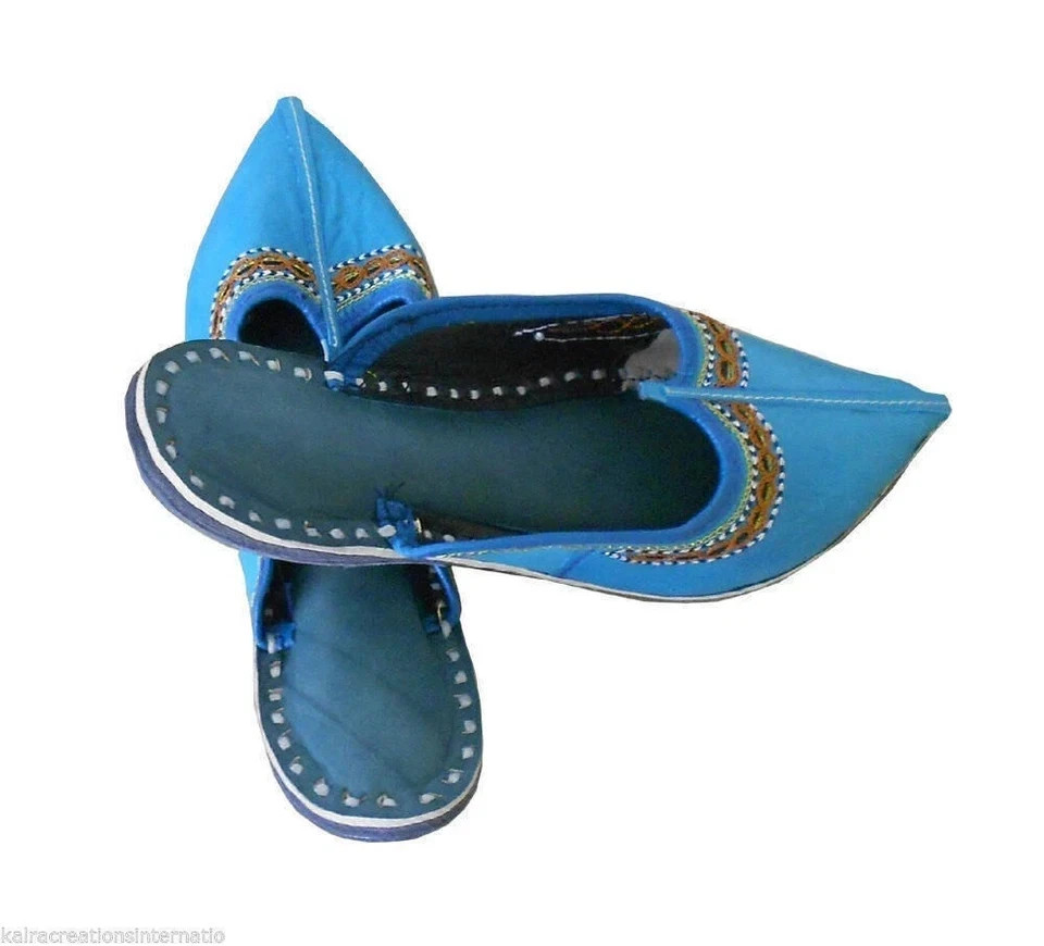 Women Clog Slippers Leather Handmade Indian Slippers Embroidered Clogs US 5-8