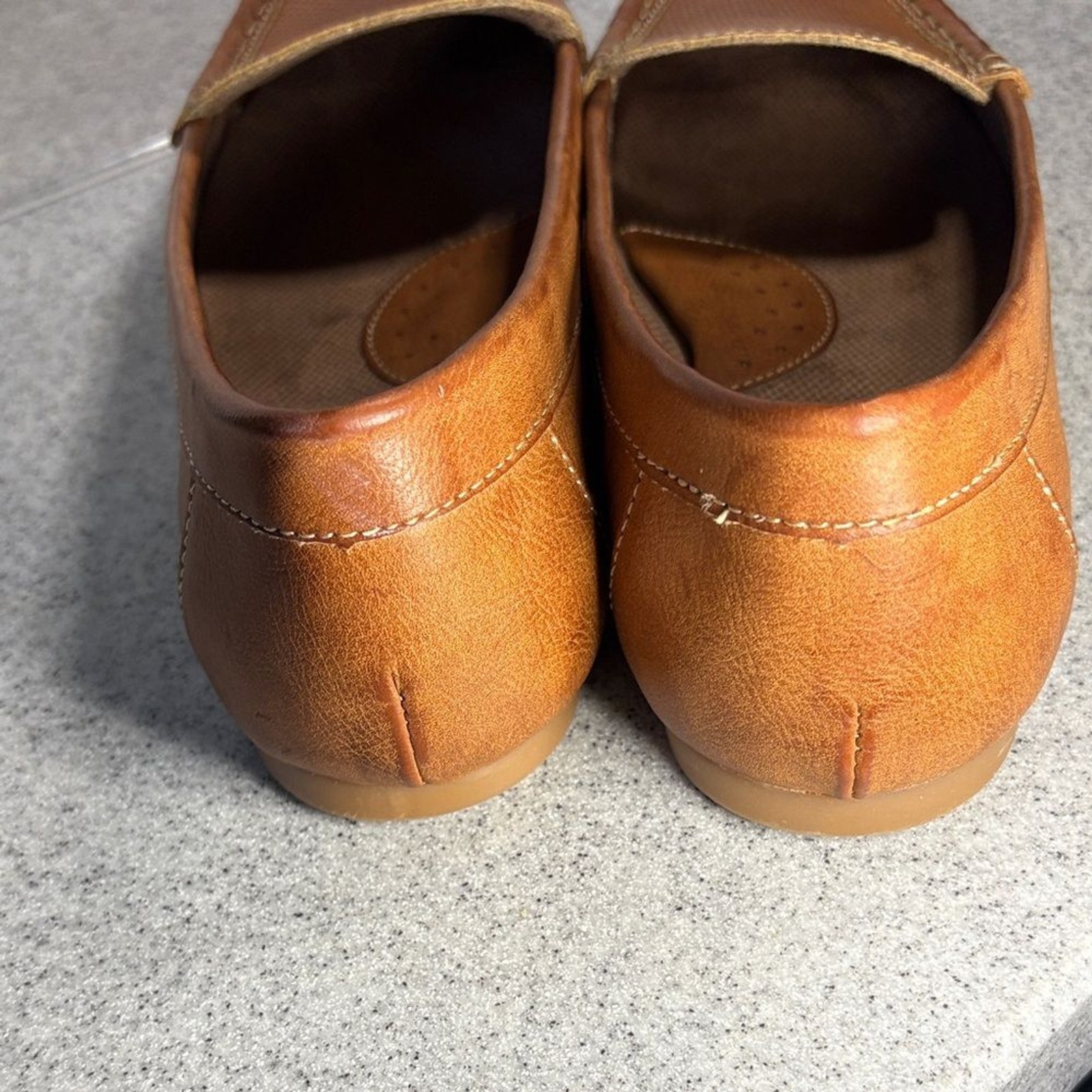 BOC size 10‎ Elegant Tan Leather Loafers for Women. Fc3