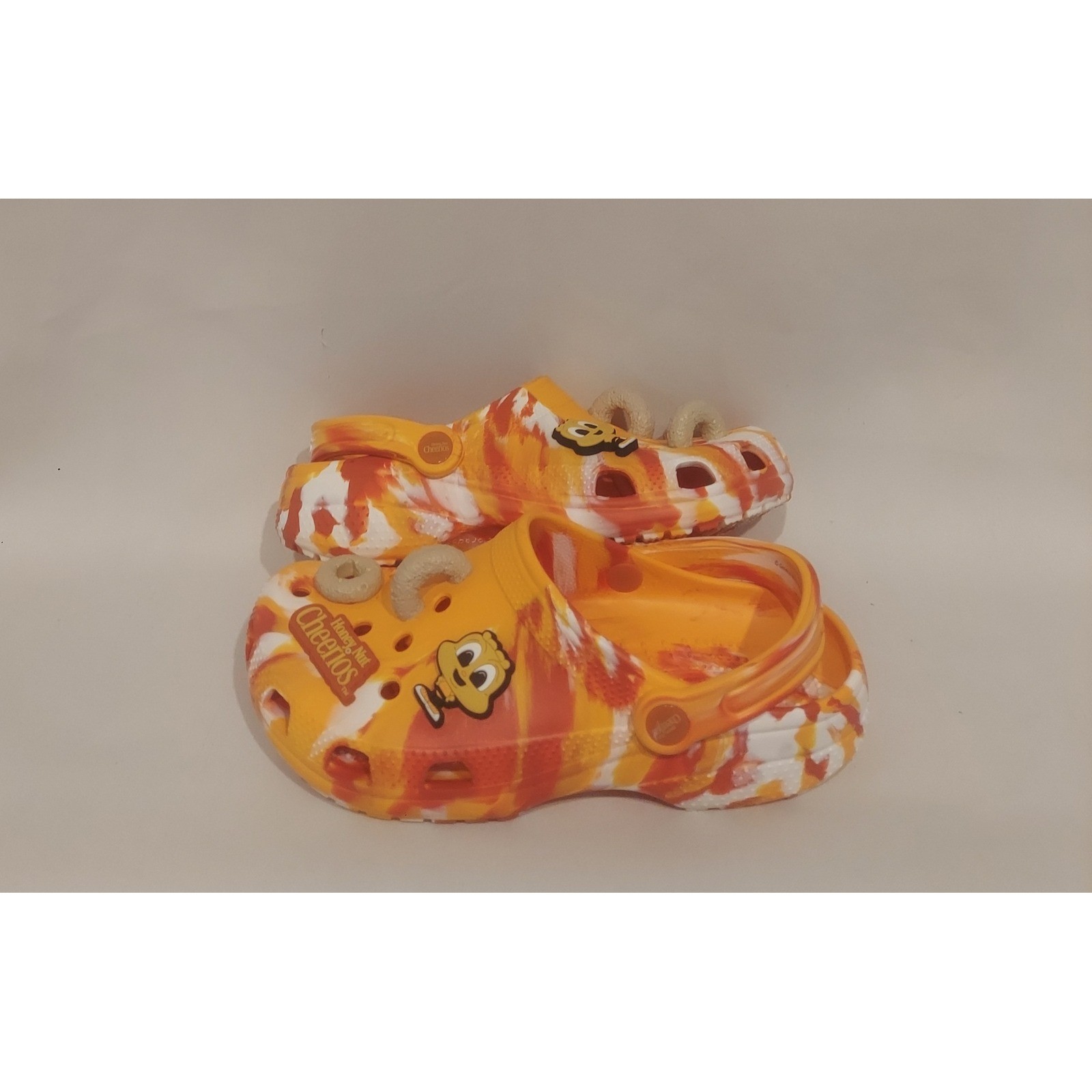 Crocs × Honey Nut Cheerios Collab Orange Tie-Dye Classic Clogs Size J/6 W/8 M/6