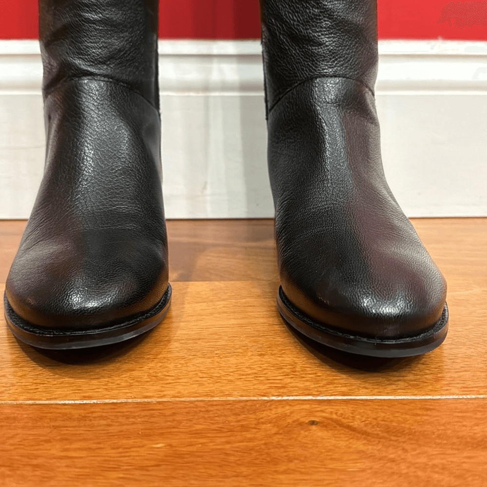 NWOT Cole Haan Dutchess Over The Knee Back Stretch Motorcycle Boots Black size 6