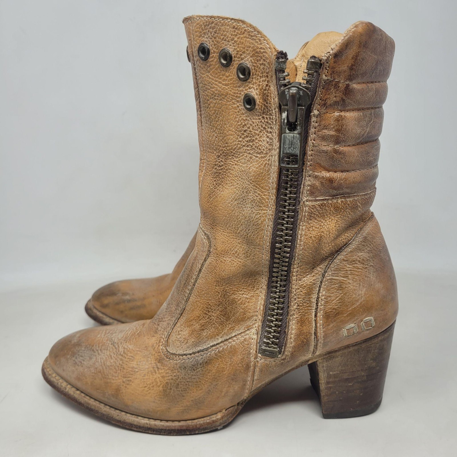 Bed Stu Boots 7.5 Tan Brown Leather Cobbler Series OnRush Rustic Distressed RARE