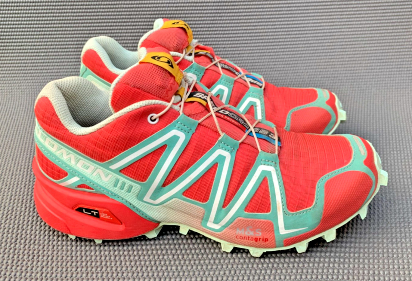 Salomon Speedcross 3 Women’s Trail Running Shoes Coral Green Size 6.5 643001