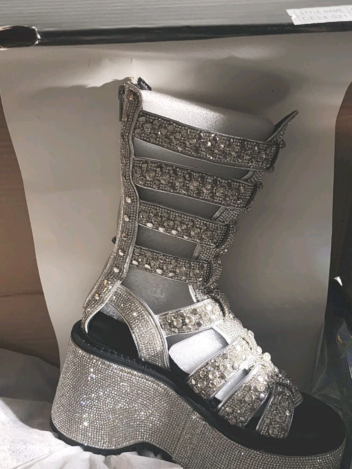 Platform Sandals Size 5M, Club, Doll’s Kill Platform Western Bling Gladiators