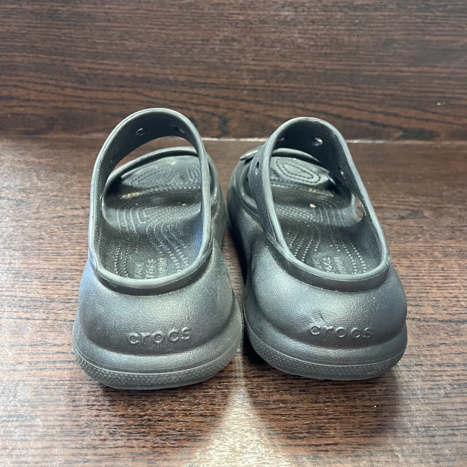 Crocs Classic Crush Sandal Unisex Size W6 M4 Black Platform Slide EVA 207670