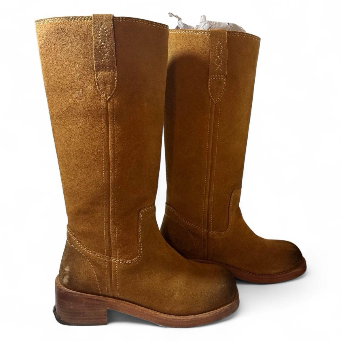 Free People Blaze Pull On Boot Brown Suede Knee High Riding Boot Women’s 7