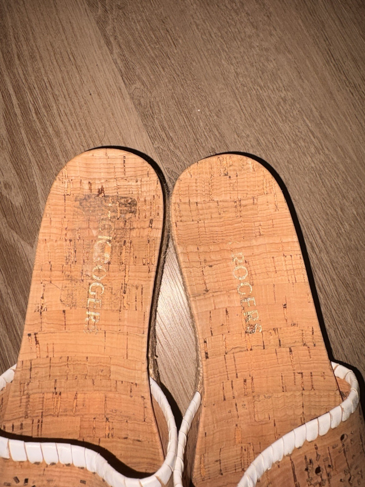 Jack Rogers size 6 Women’s Cork Sandals Slip-On Brown White