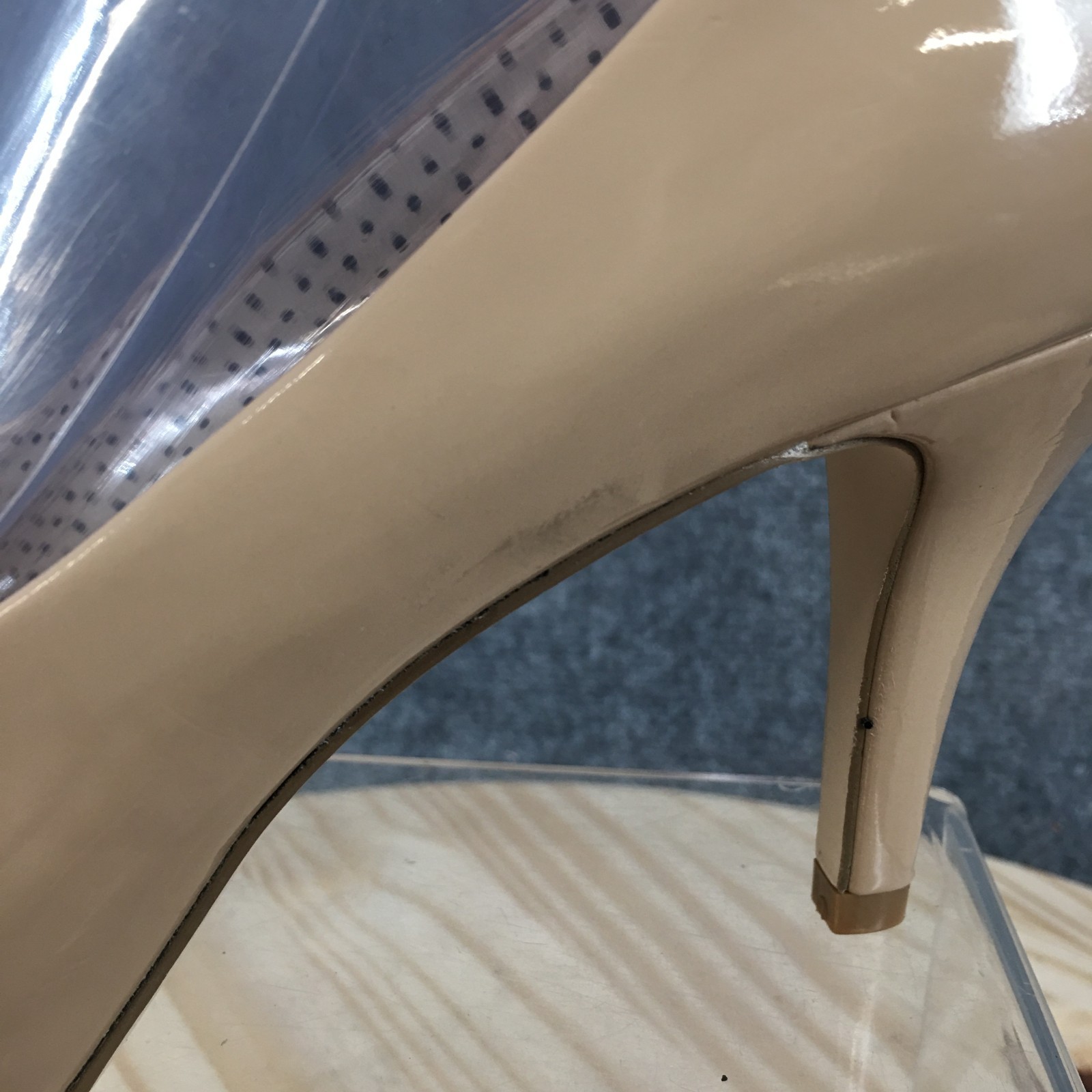 Madden Girl Heels Womens 8 M Pump Tan Leather Slip On Stiletto Heels Pointed Toe