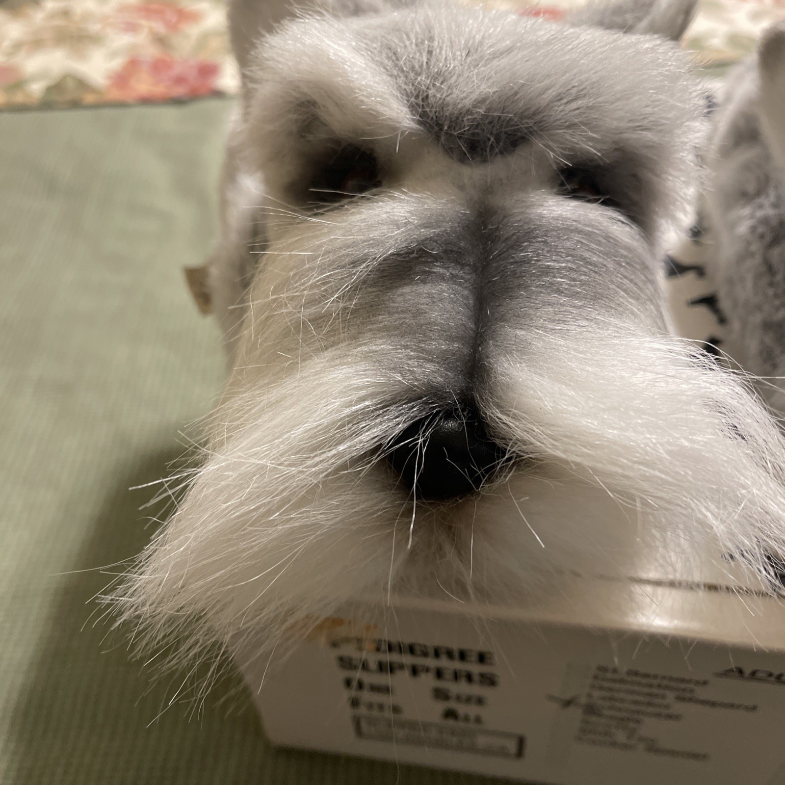 1990 Slipper King L. A. California Pedigree Slippers Schnauzer One Size