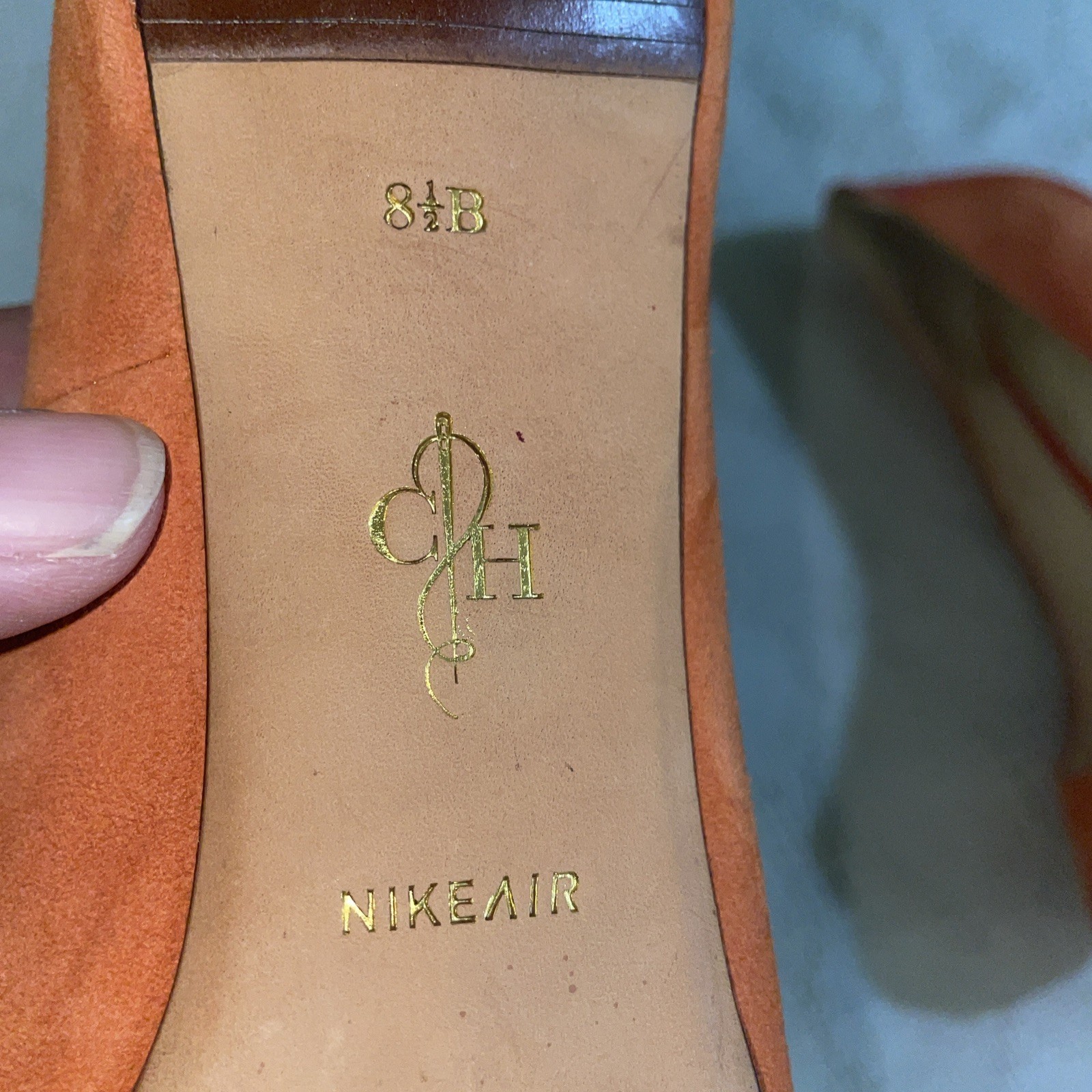 Cole Haan Womens Dress Pumps Size 8.5 B Orange Leather Business Formal City