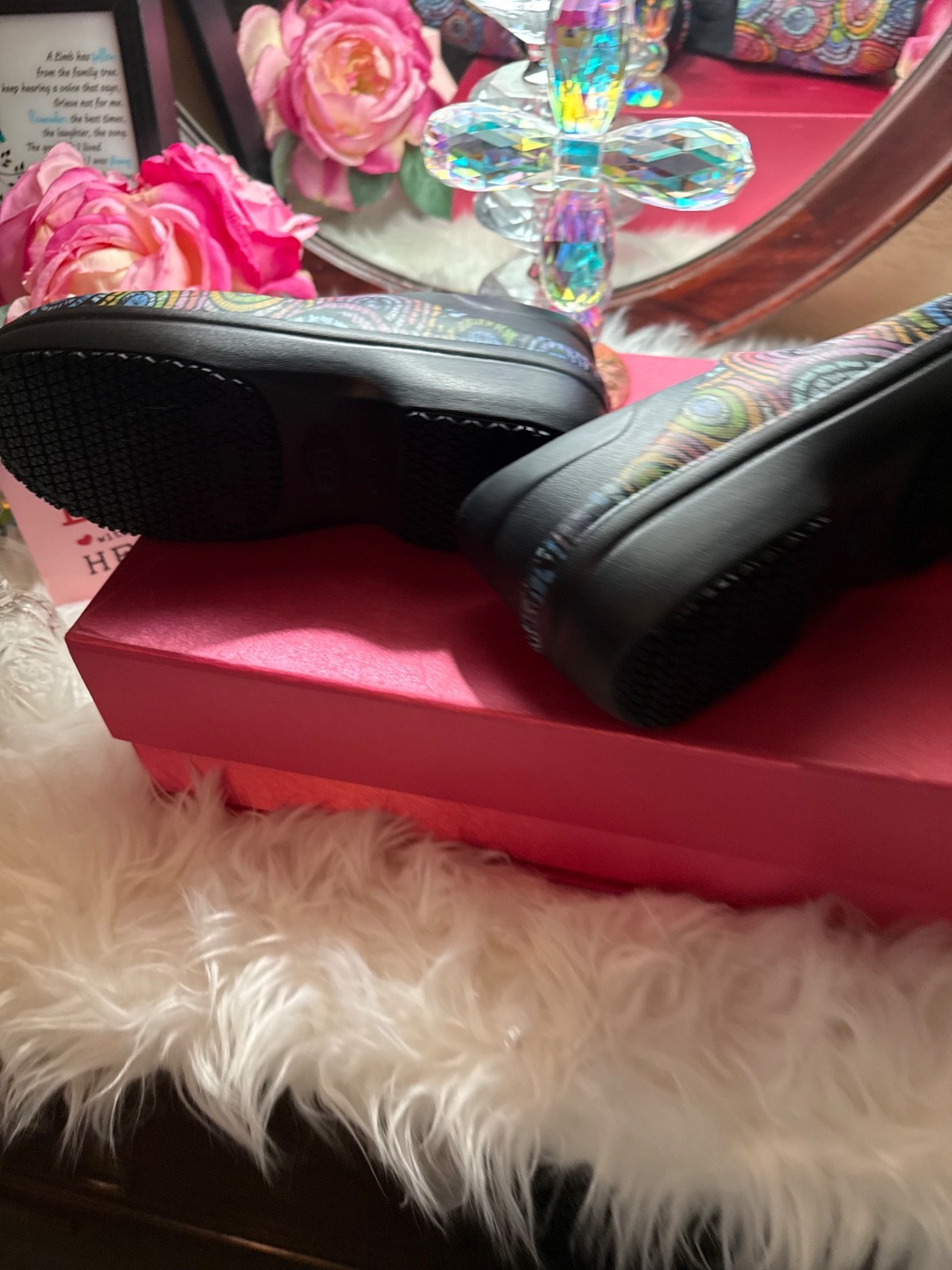 Crocs Nerio Pro Graphics Clogs Women’s Black Clogs multicolor circular NWT