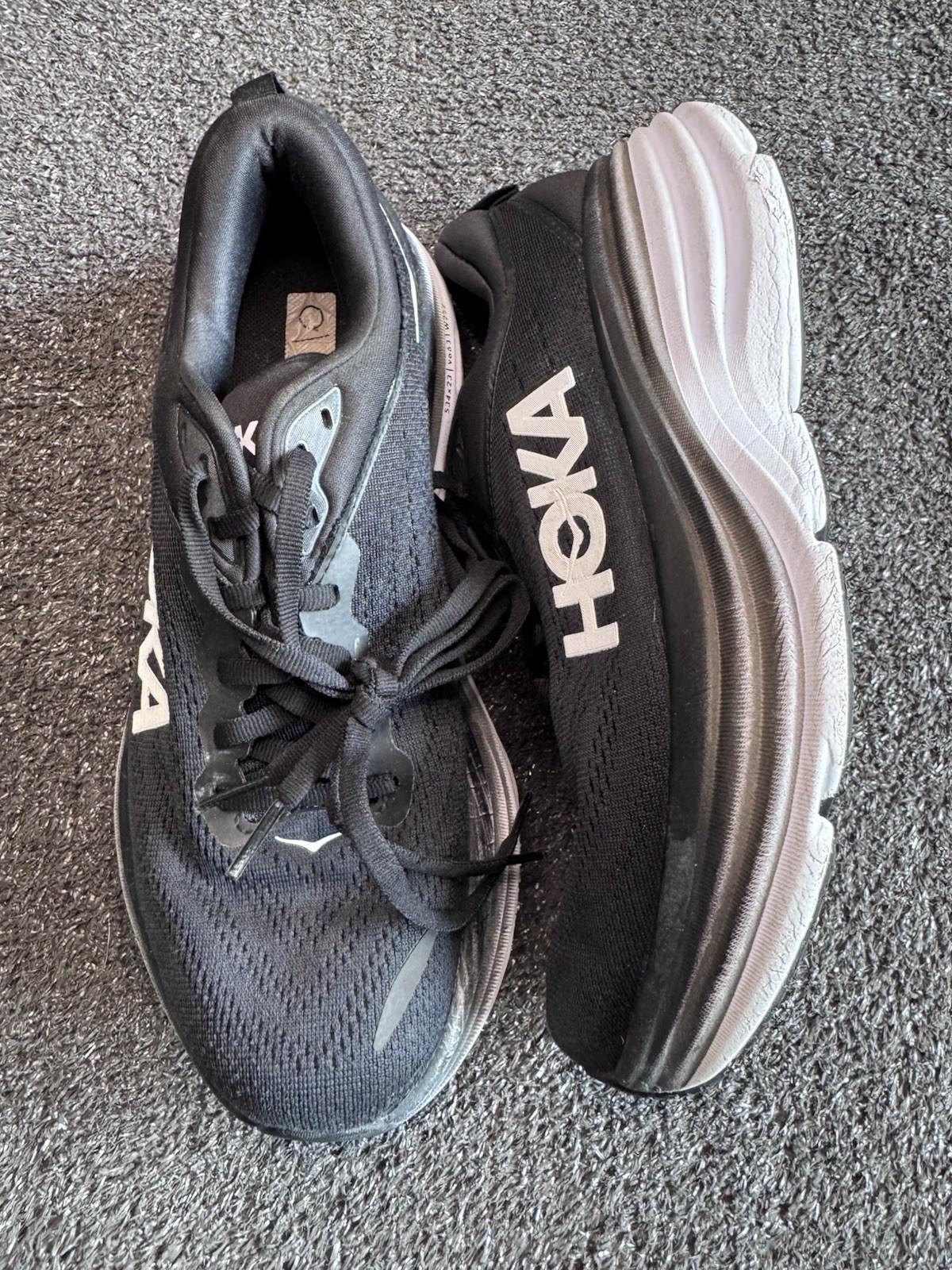 Hoka One Bondi 8 Women’s Size 8 1127952 Running Shoes ‘Black.white’
