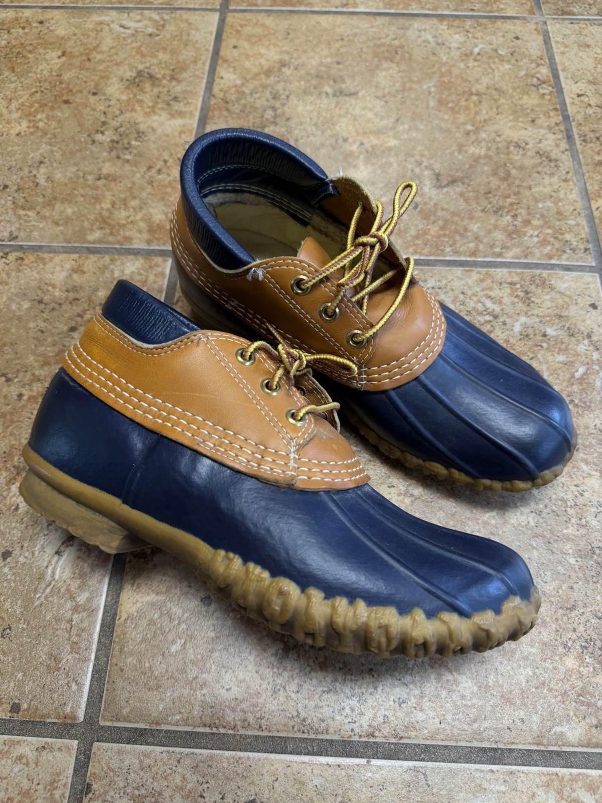 Vintage L.L. Bean Maine Hunting Shoes Blue Duck Boots Women’s 8 USA Made