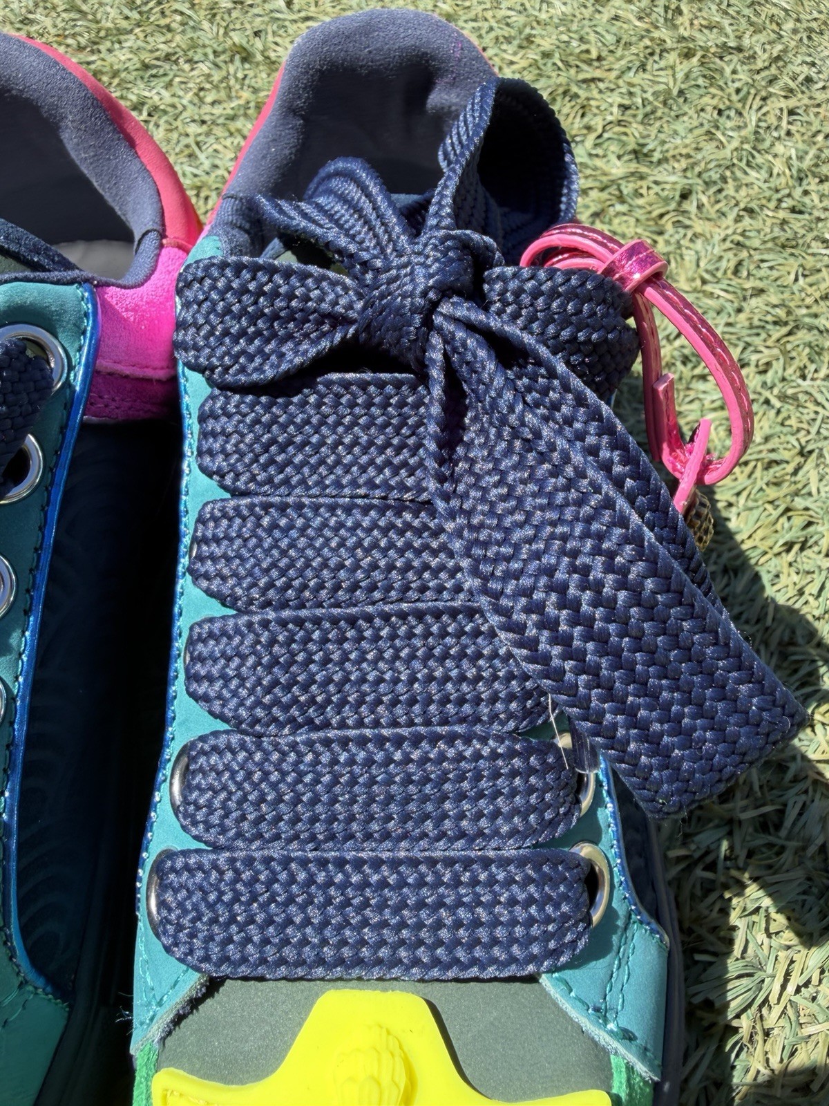 Kurt Geiger London Southbank Tag sneakers Vibrant Color Suede W Charm Size 38.5