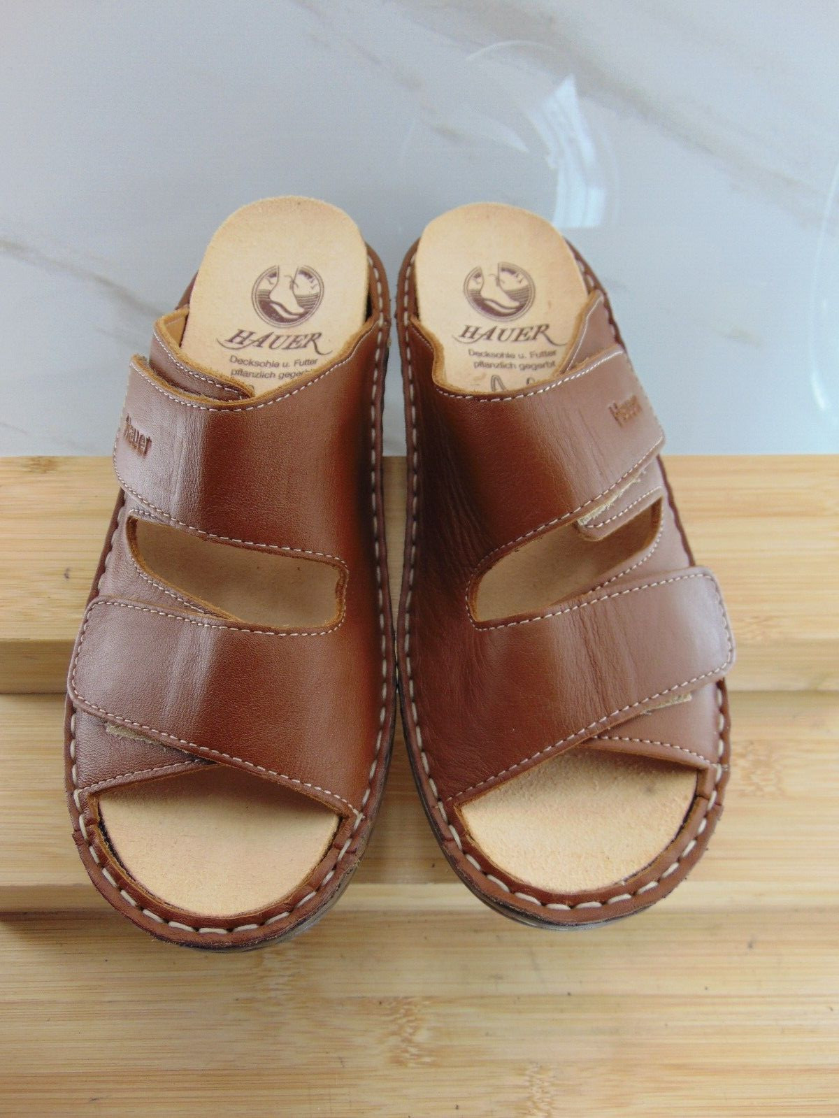 Hauer NEW 35 M Comfort Sandal Made In Austria Removable Insole BROWN Adjustable