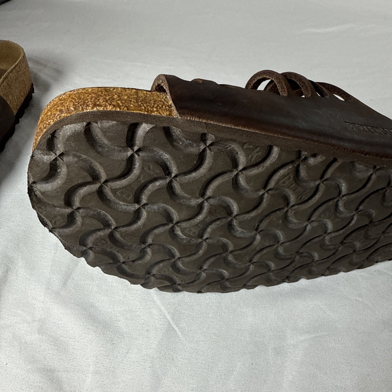 Birkenstock Sandals Brown Granada Slides Leather Buckle Womens 40 L9 M7 2W