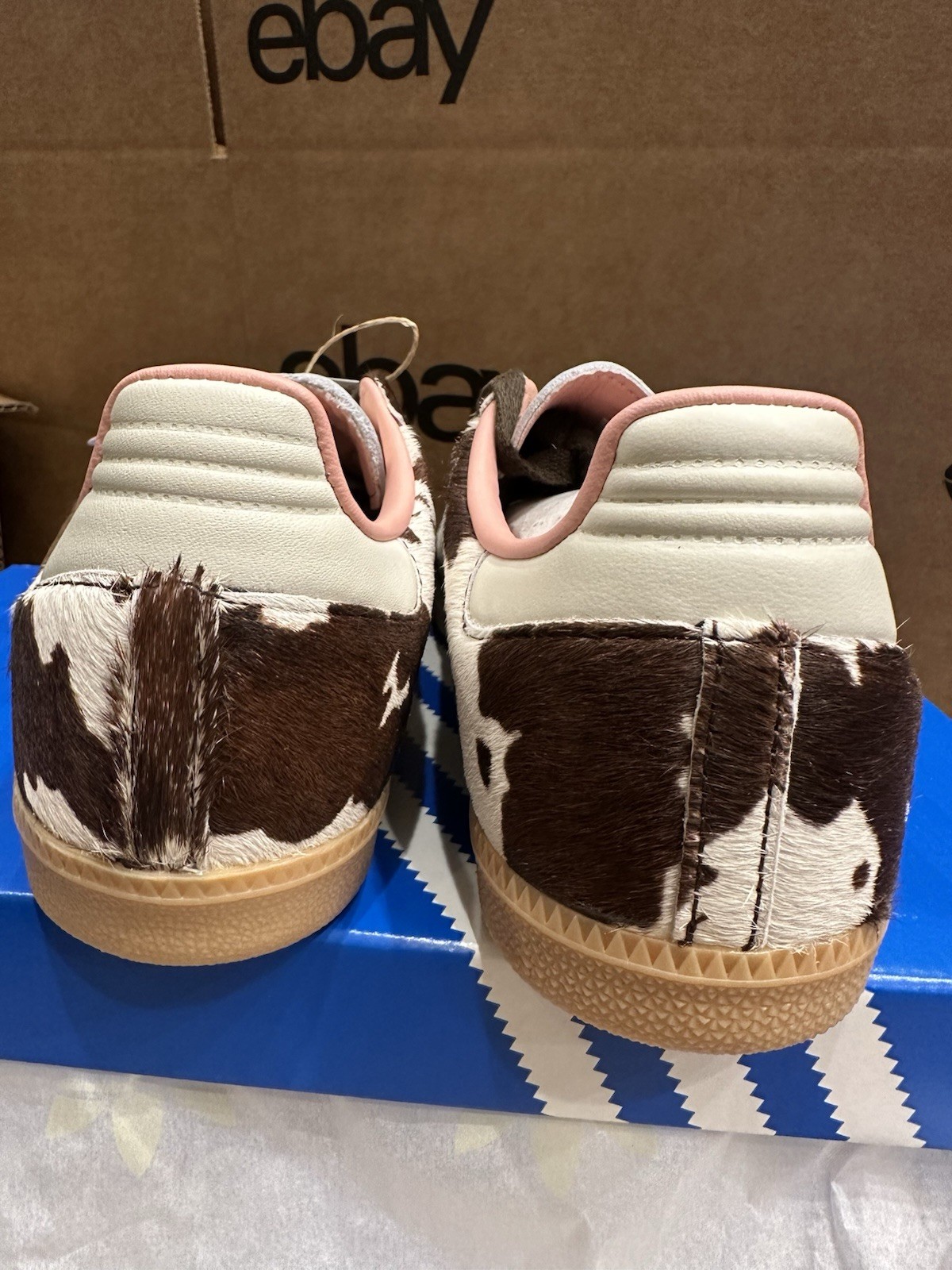 Men’s 10.5 adidas Samba OG Womens Cow Print 2025 JR1256 Brand New Women’s 11.5