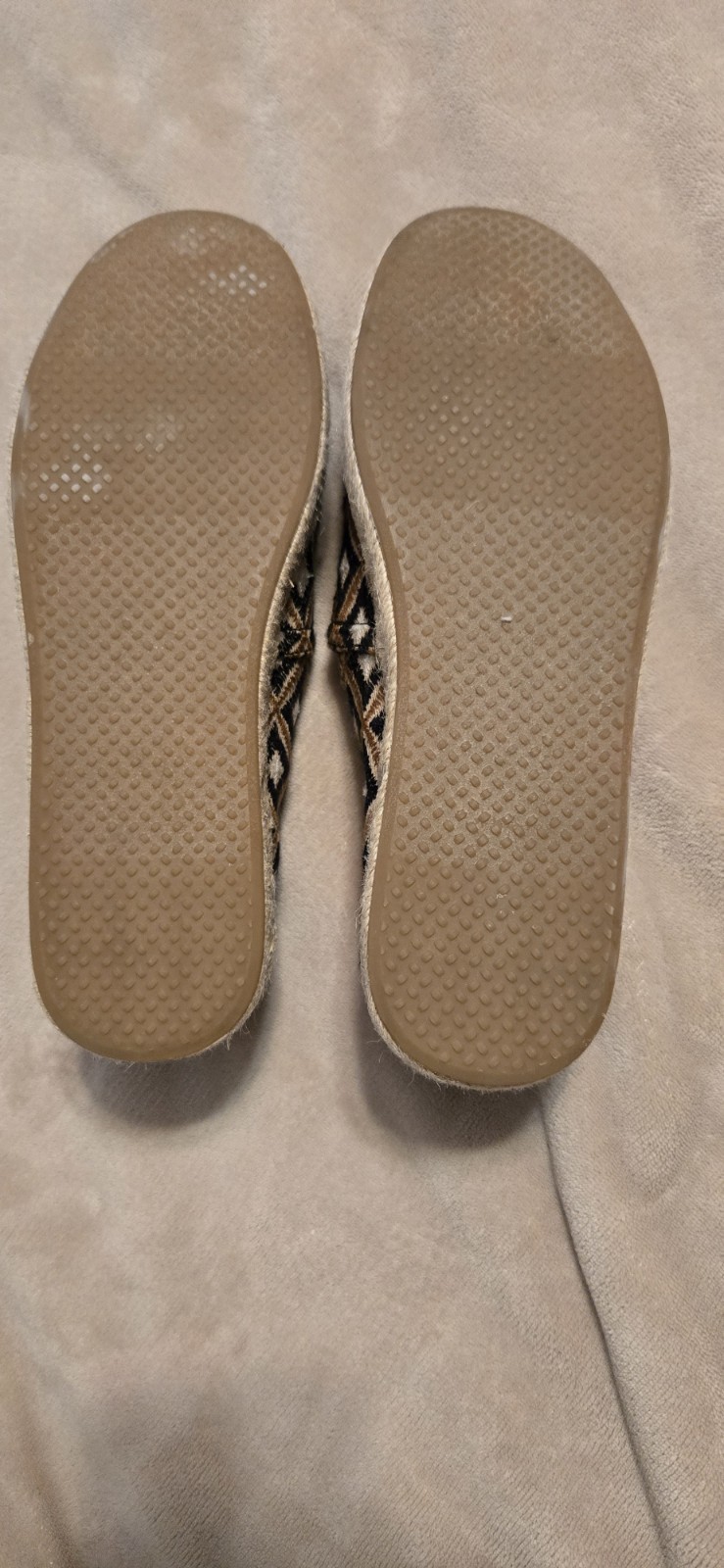 TOMS Black Geo Woven Alpargata Rope 2.0 Espadrille Slip On Shoes Women’s Size 9