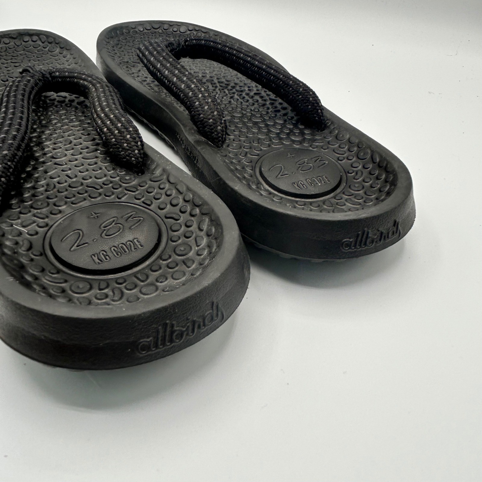 Allbirds Sugar Zeffers Black Flip Flop Sandals Womens Eco Friendly Sugarcane