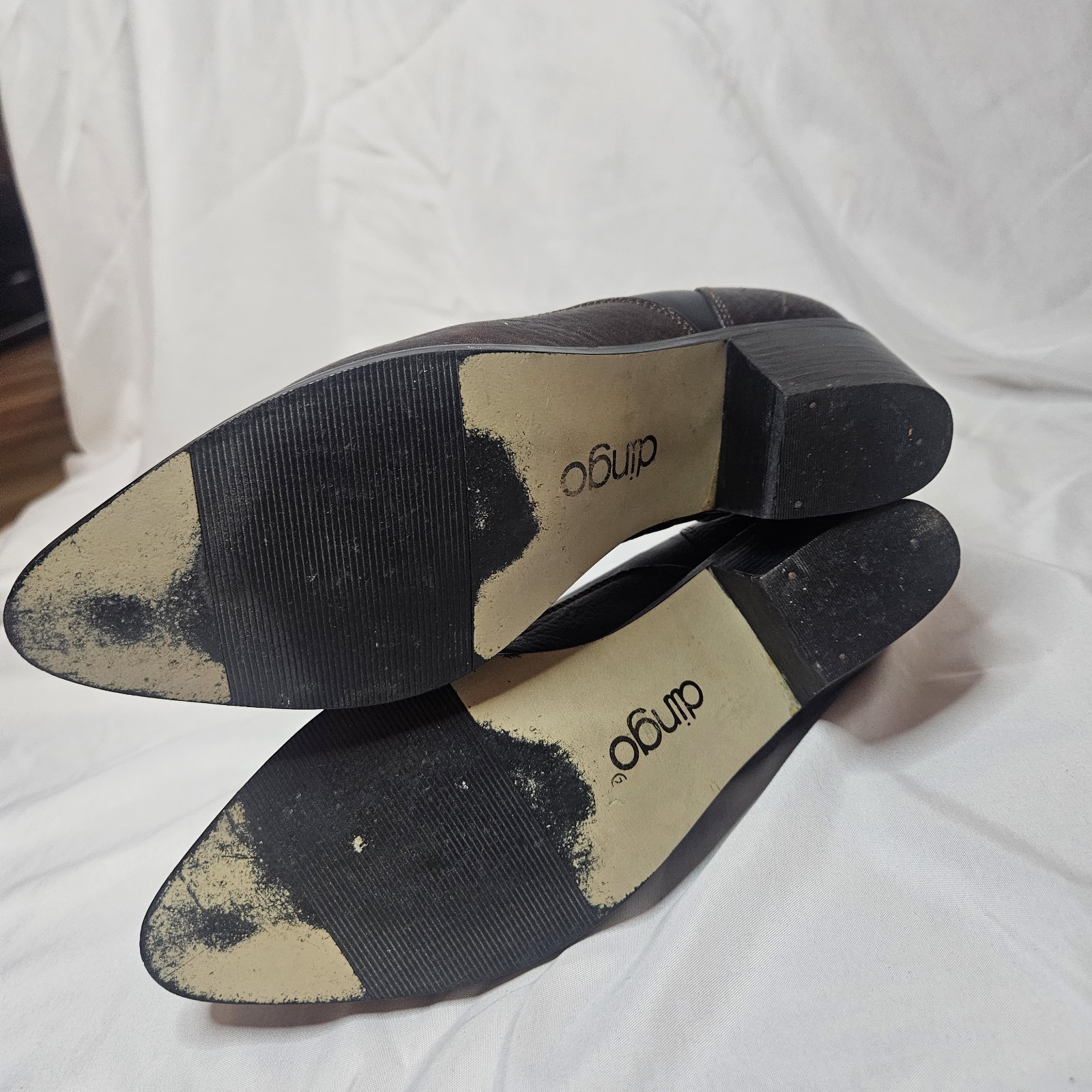 Dingo Bootie Womens 7 Black Leather Cowboy Western Shootie 90s Y2K Shoe