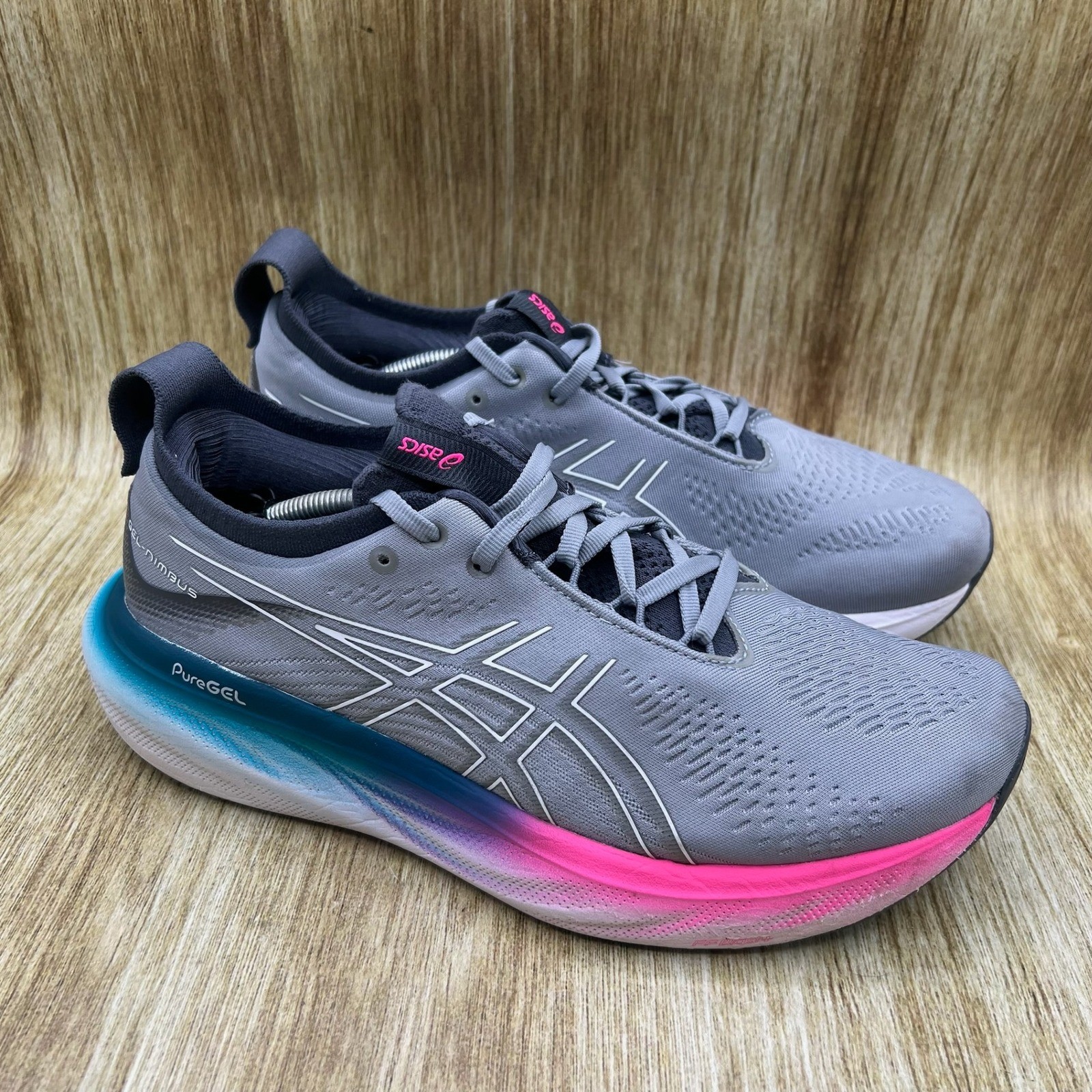ASICS Gel-Nimbus 25 Women’s Size 10 Grey Blue White Running Shoes 1012B356