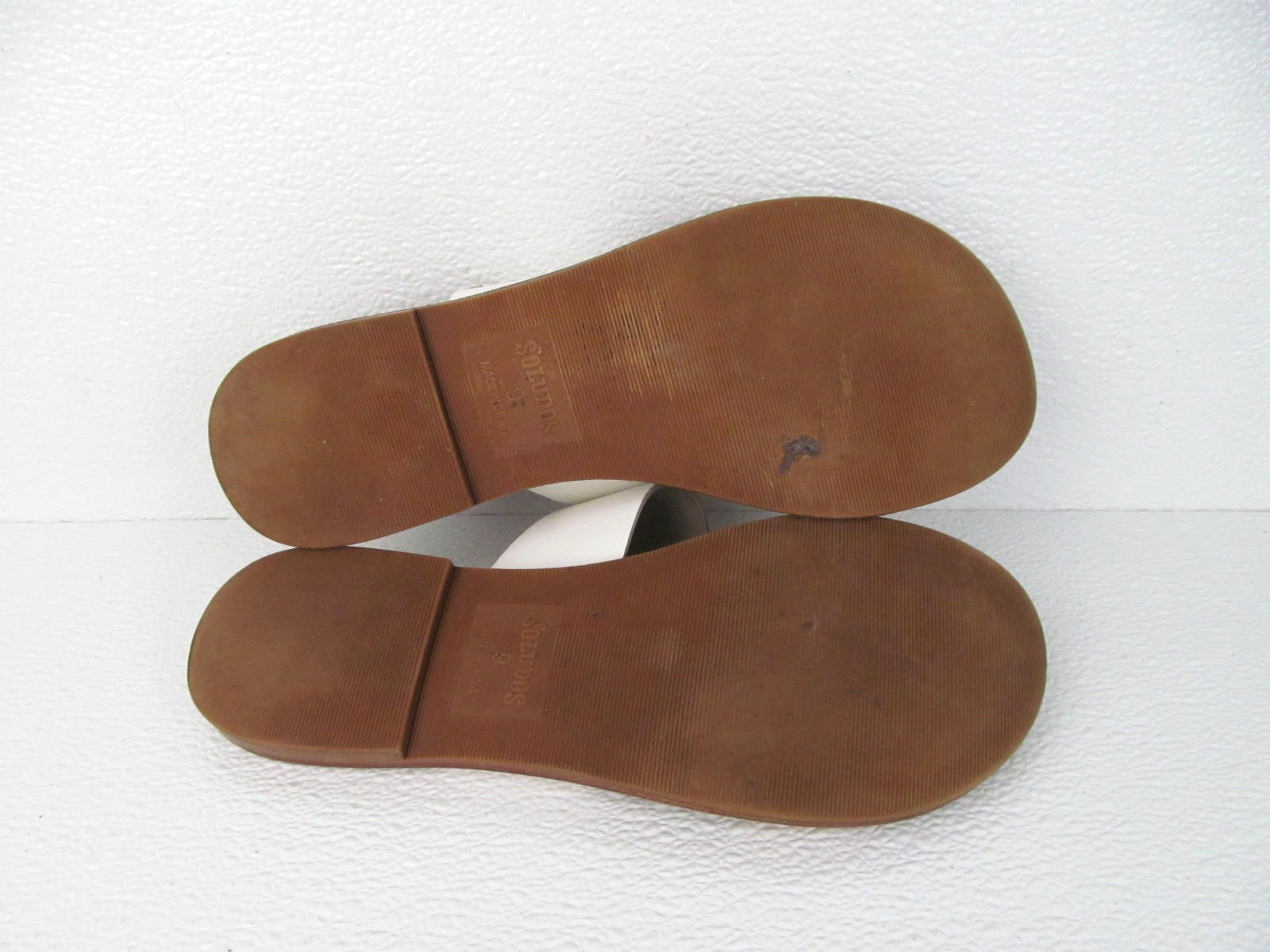 Soludos Slie Sandals White/Tan Leather Women’s size 9