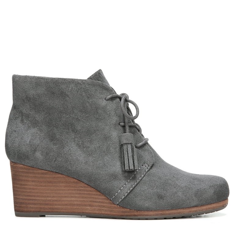 Dr. Scholl’s Faux Grey Suede Ankle Boots