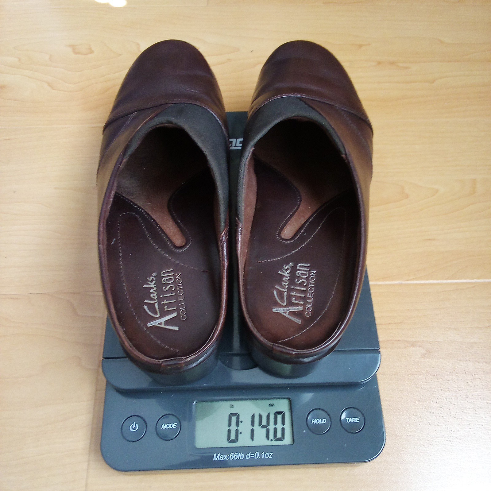 Clarks Artisan Tyler 5.5 Mule SlipOn Women Leather Brown Brazil Made Shoes 74574