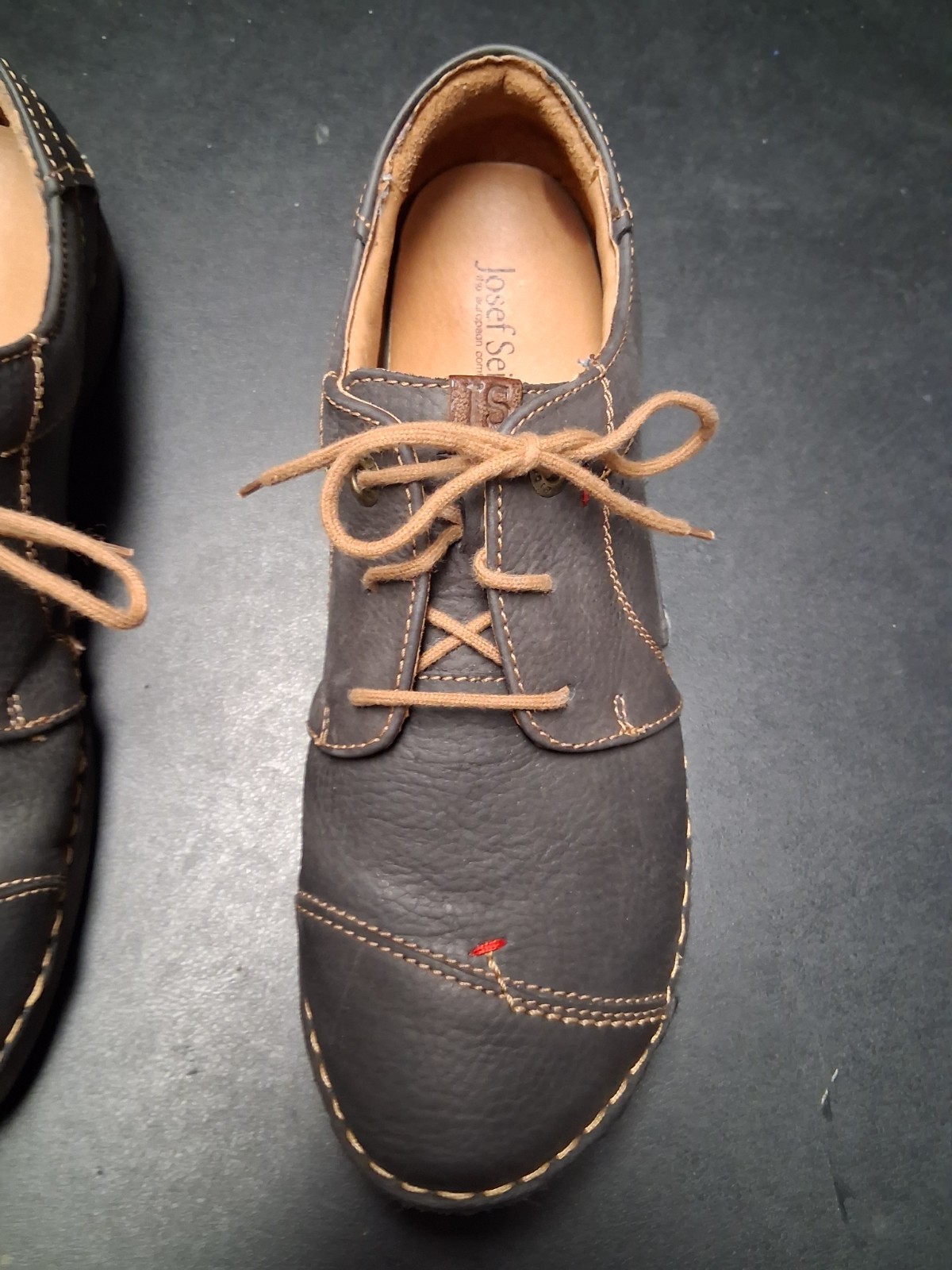 Josef Seibel Fergey Sneaker Leather Comfort Lace Up Walking Shoes Germany Sz 40
