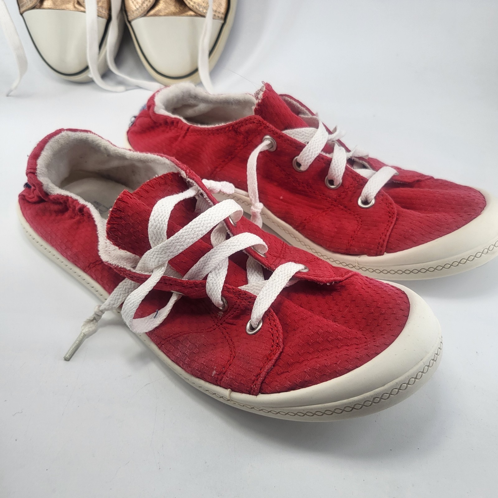 Lot 5 Pairs Canvas Sneakers Shoes Size 9 9.5 Womens Compare 2 Converse All Stars