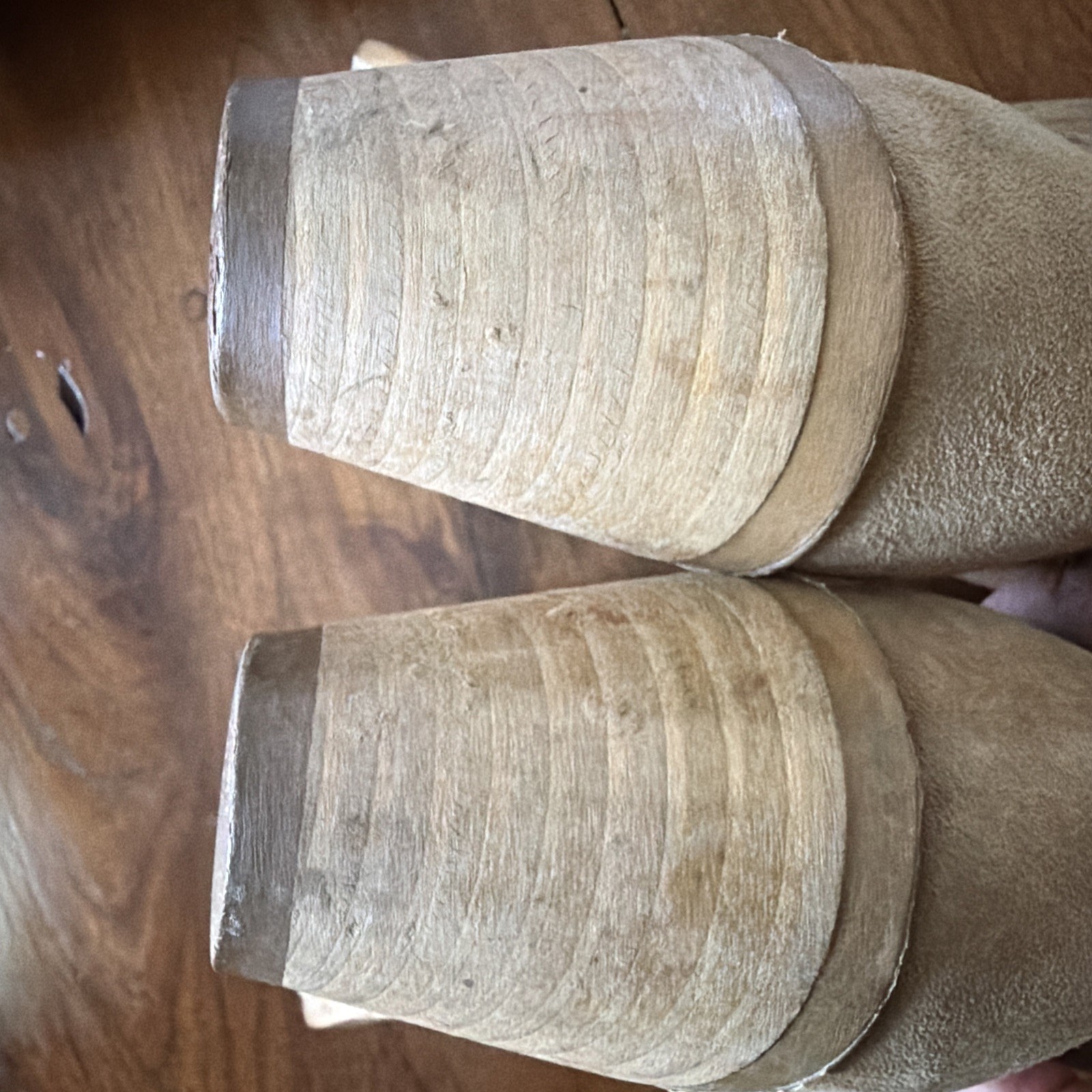 Vintage Wolverine Tan Suede Leather Boots Ladies Sz 7.5 (7) Western Cowgirl