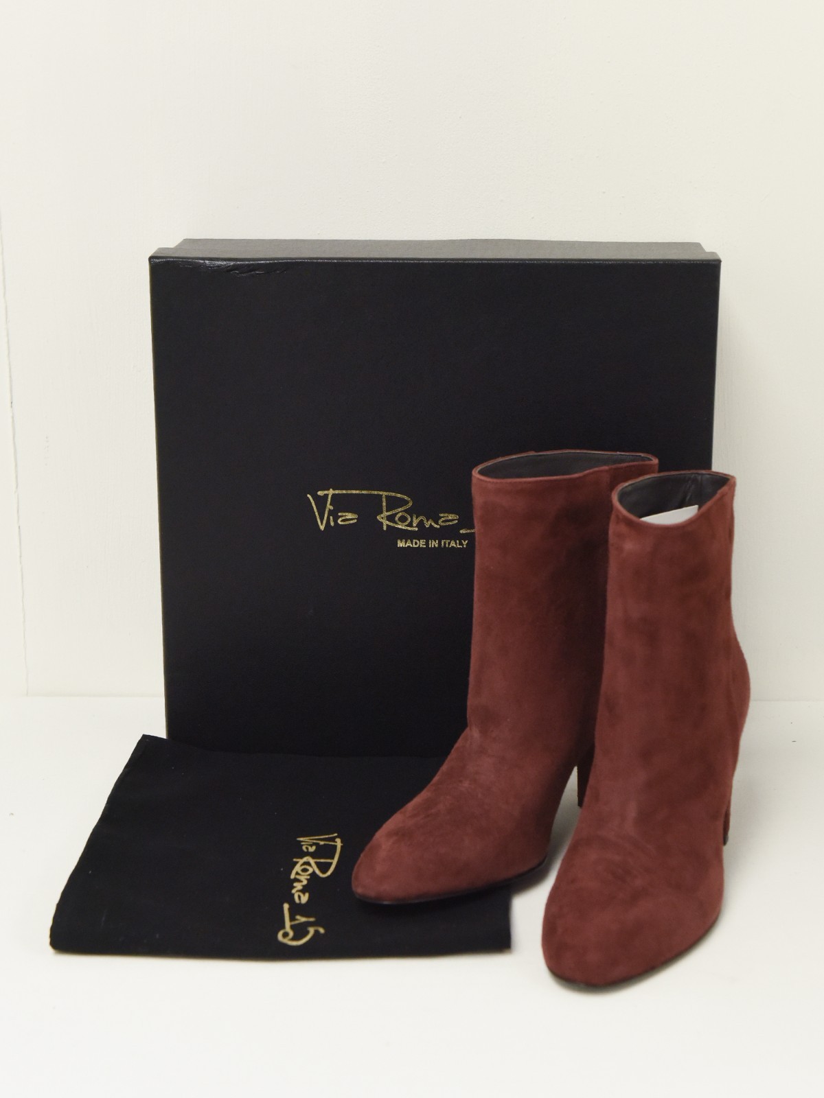VIA ROMA 15 Womens Camoscio Ankle Boots