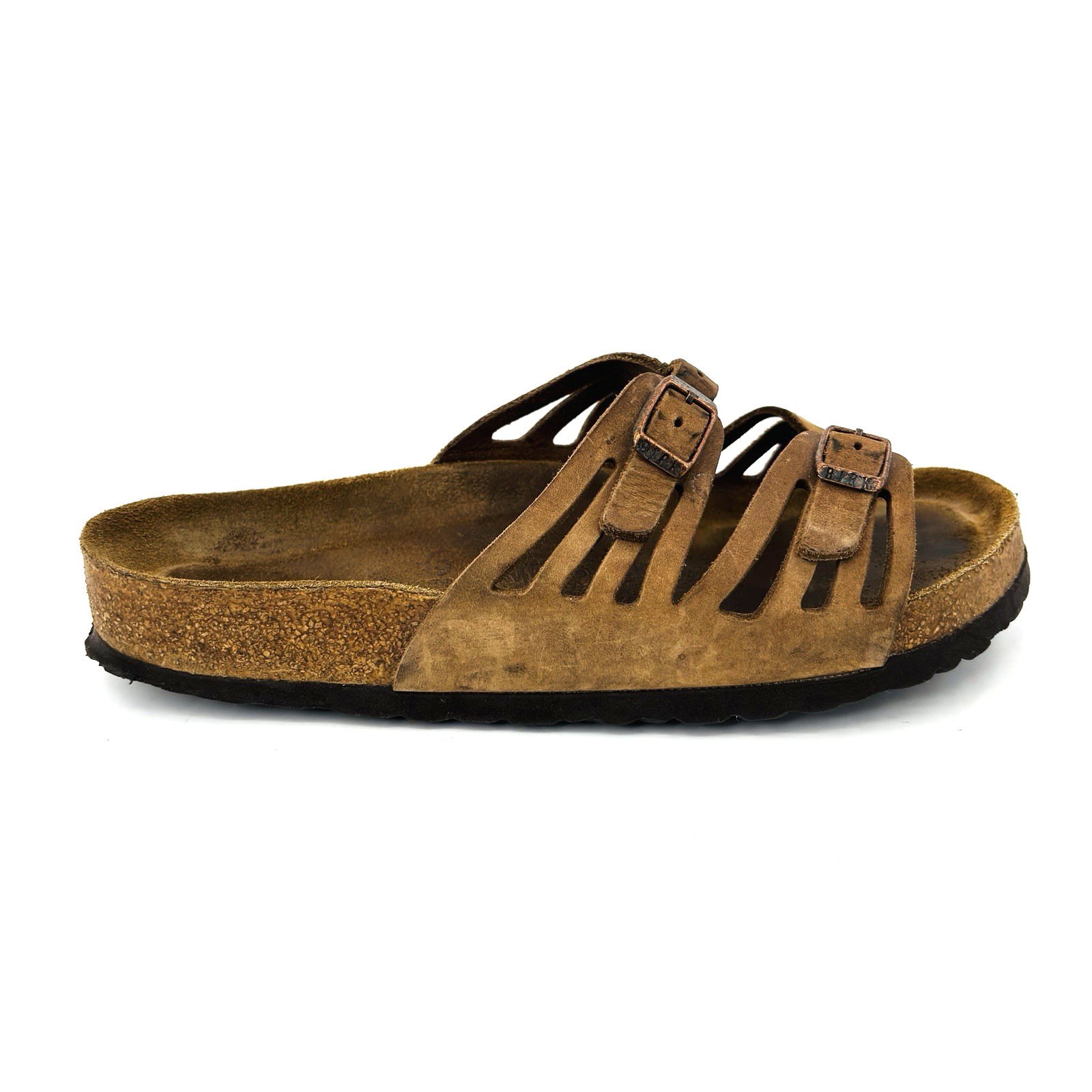 Soft Footbed Womens 8 39 Regular Birkenstock Granada Brown Leather Slide Sandals