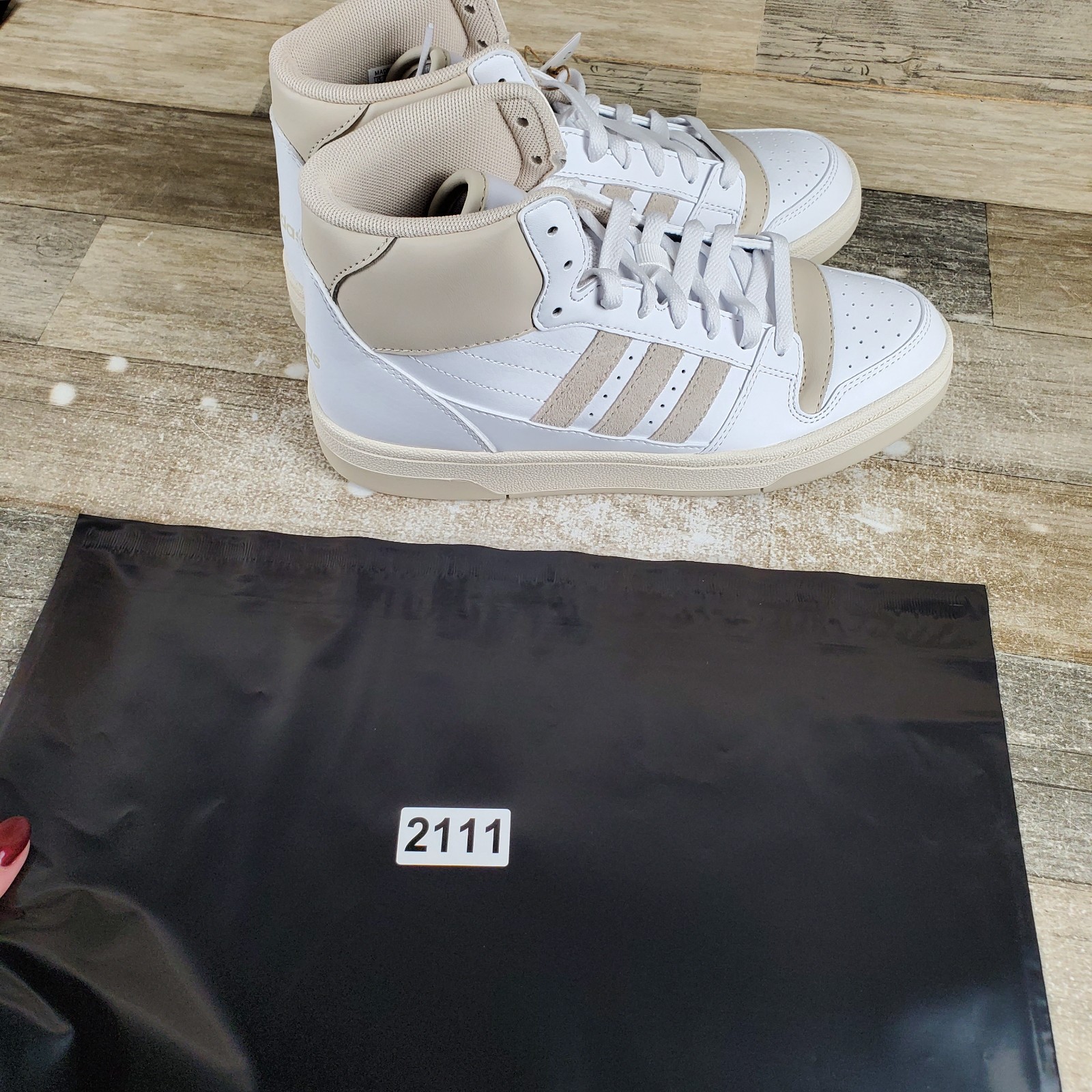 Adidas Break Start Mid Womens Shoes Sz 8 White & Beige JI3407