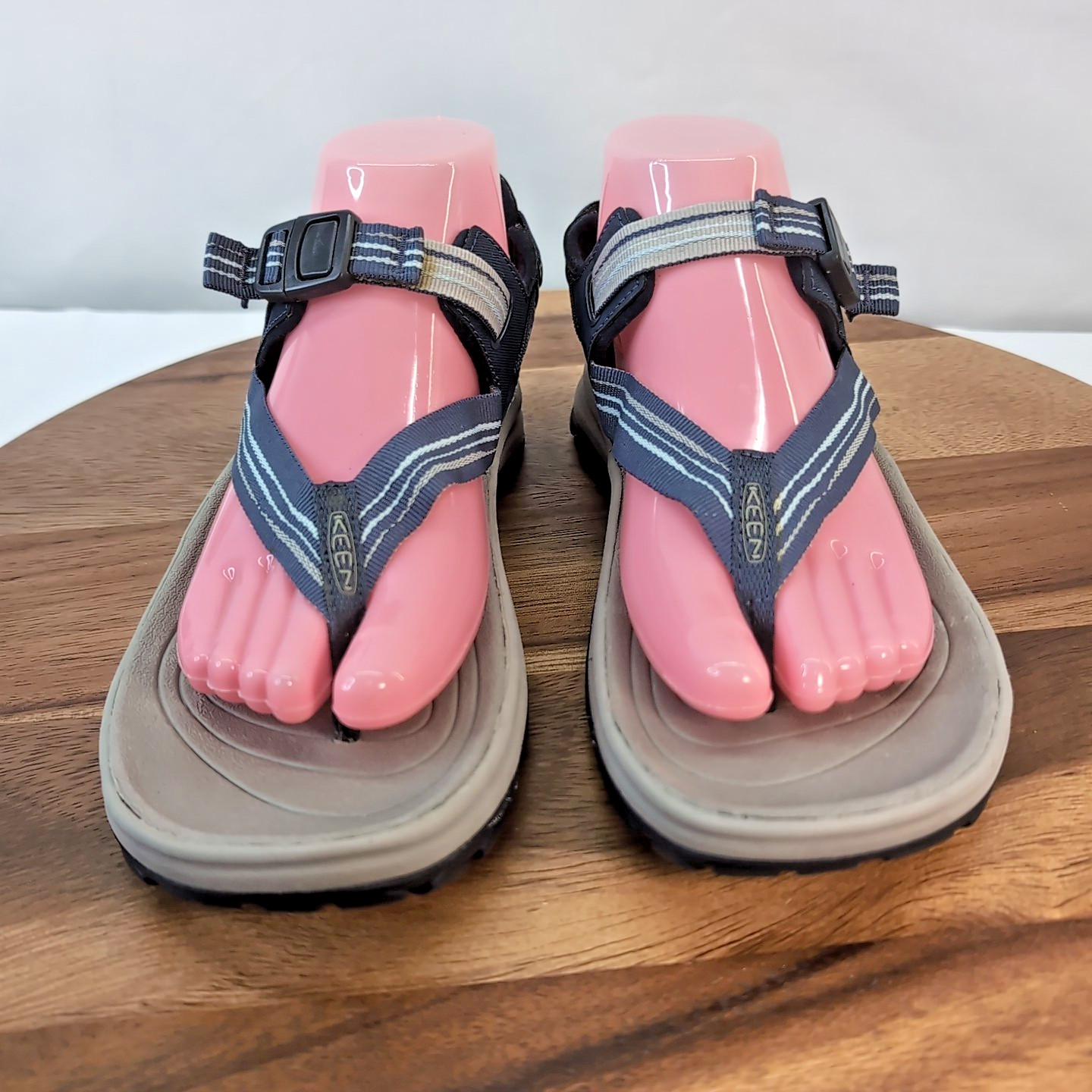 Keen Terradora II 2 Toe Post Sandals Women’s 7.5 Blue Gray Water Flipflops