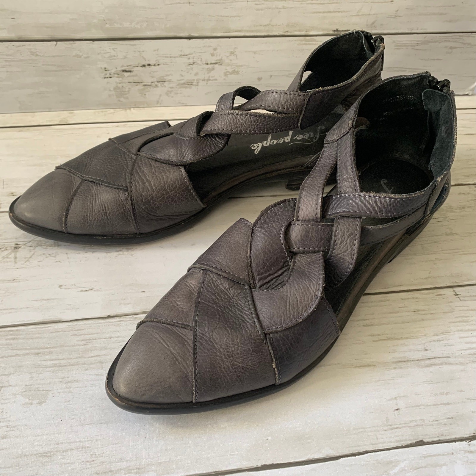 Free People Wanderlust Woven Pointed Flats Size 6.5