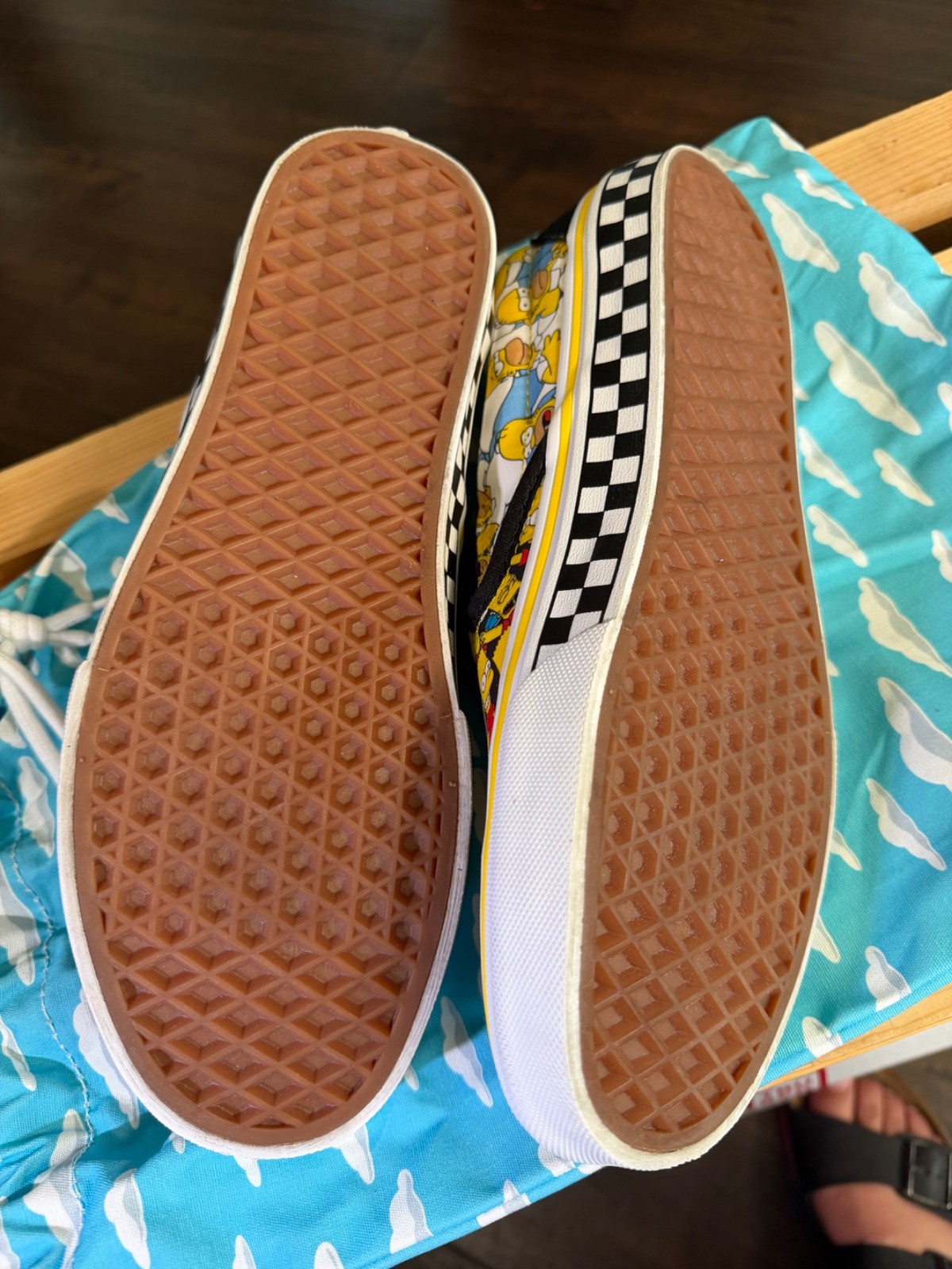 The Simpsons x Vans Customs Classic Slip-On w/ Bart and Homer Simpson 9 M/10.5 W