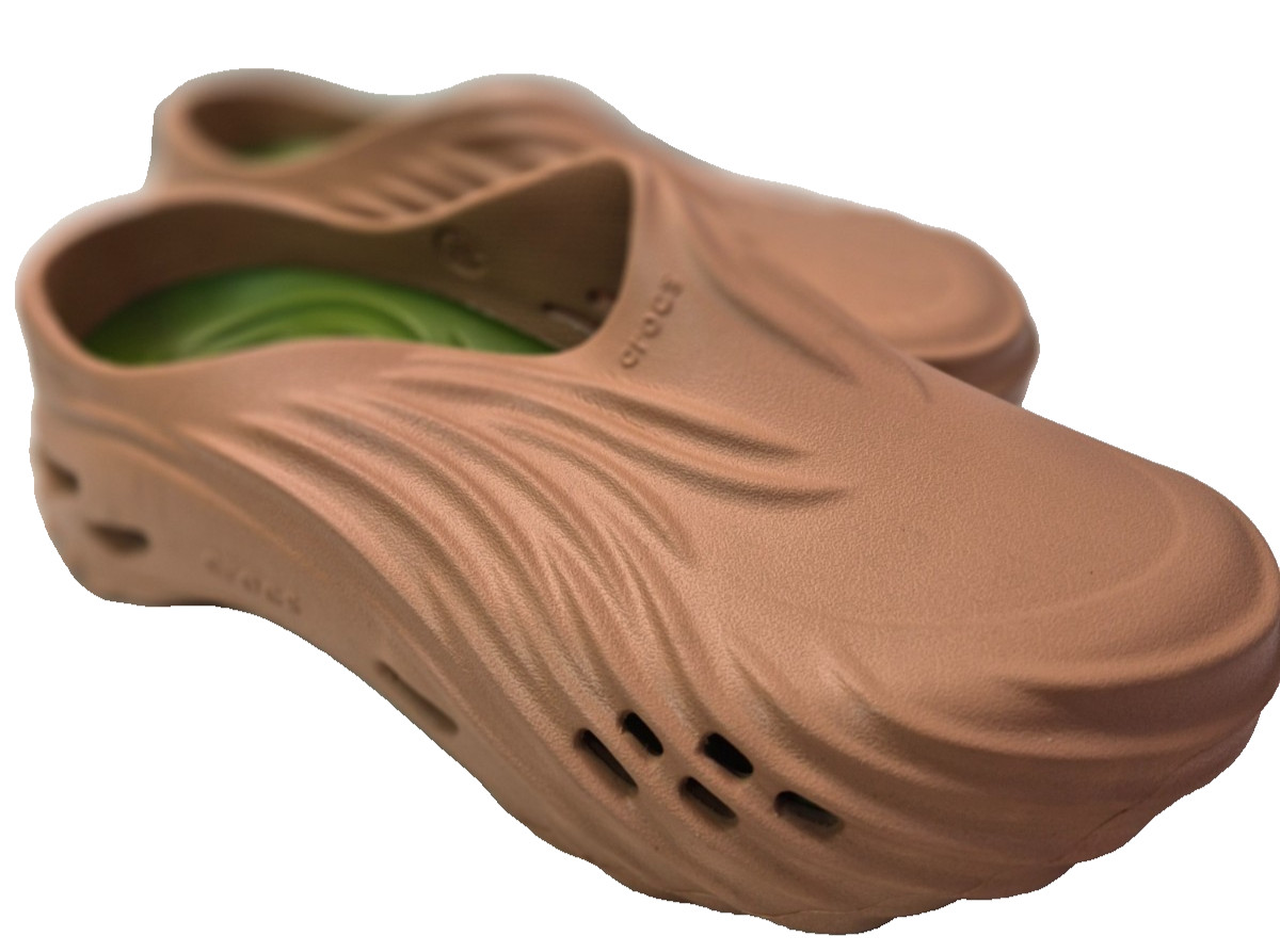 Crocs Unisex-Adult Pull-On Echo Wave Clogs, Cork Brown, M10 | W12