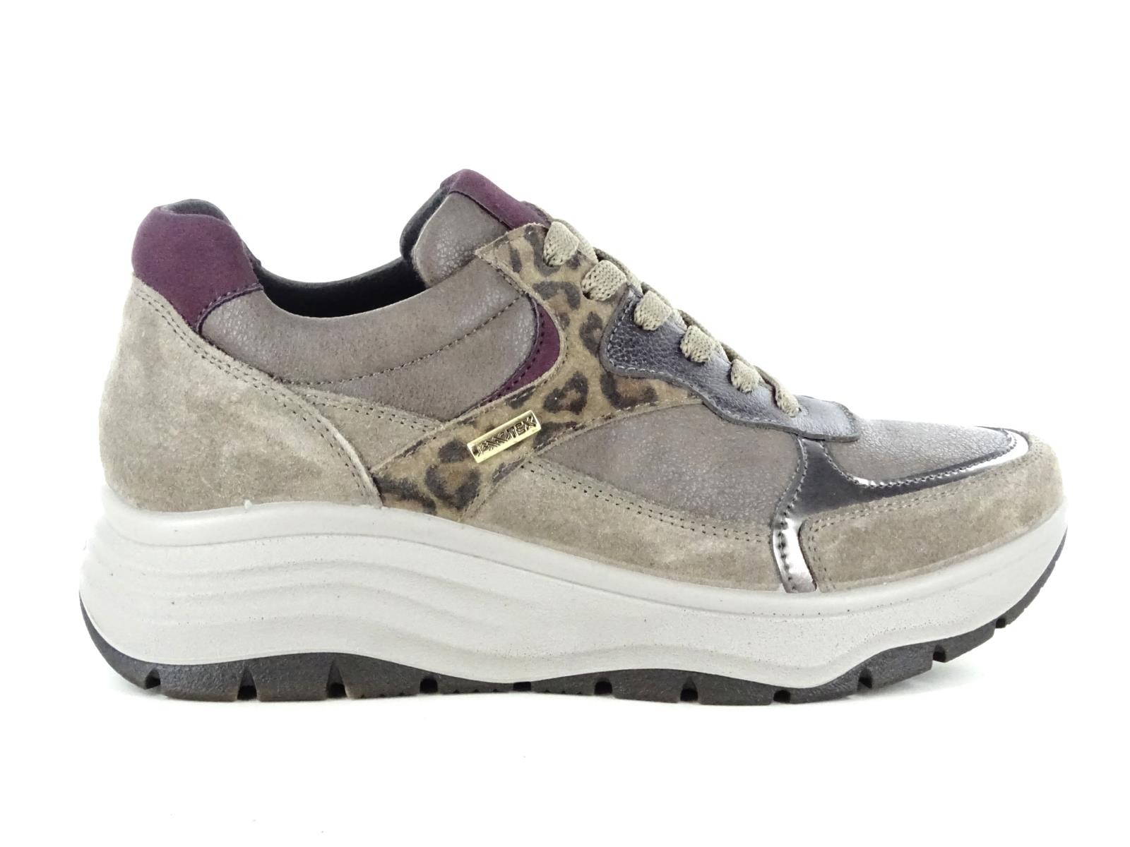 IMAC856888 IMAC sneaker women’s leather F/rubber mud burgundy gray Bordeaux