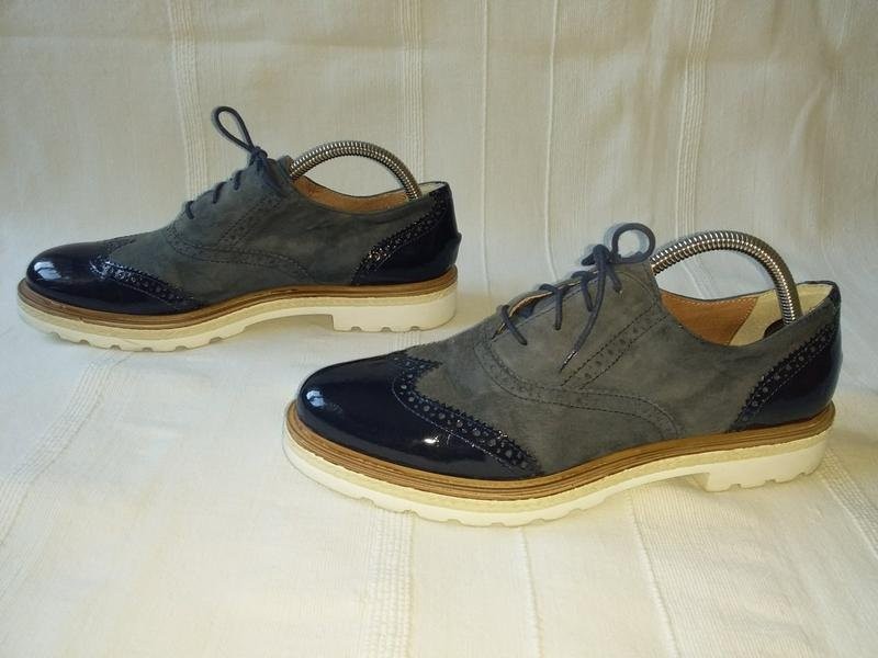 Women Fedeli Oxford Grey Leather 39.5