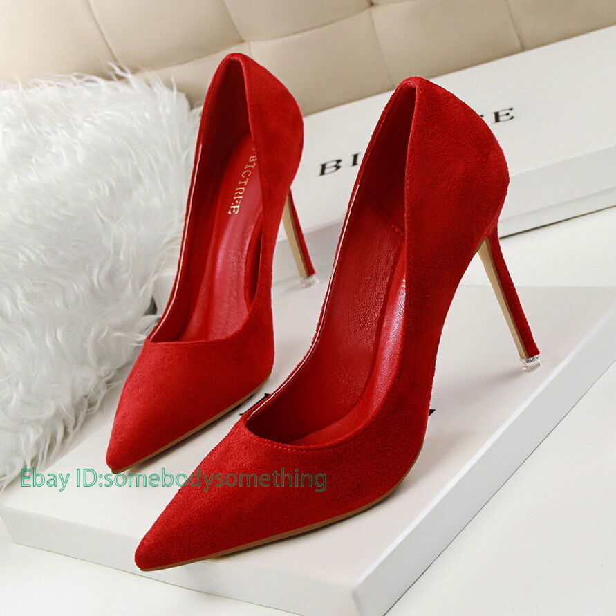 Women’s Pointed Toe Slip on Stiletto High Heeled Classic Party Wedding Pumps