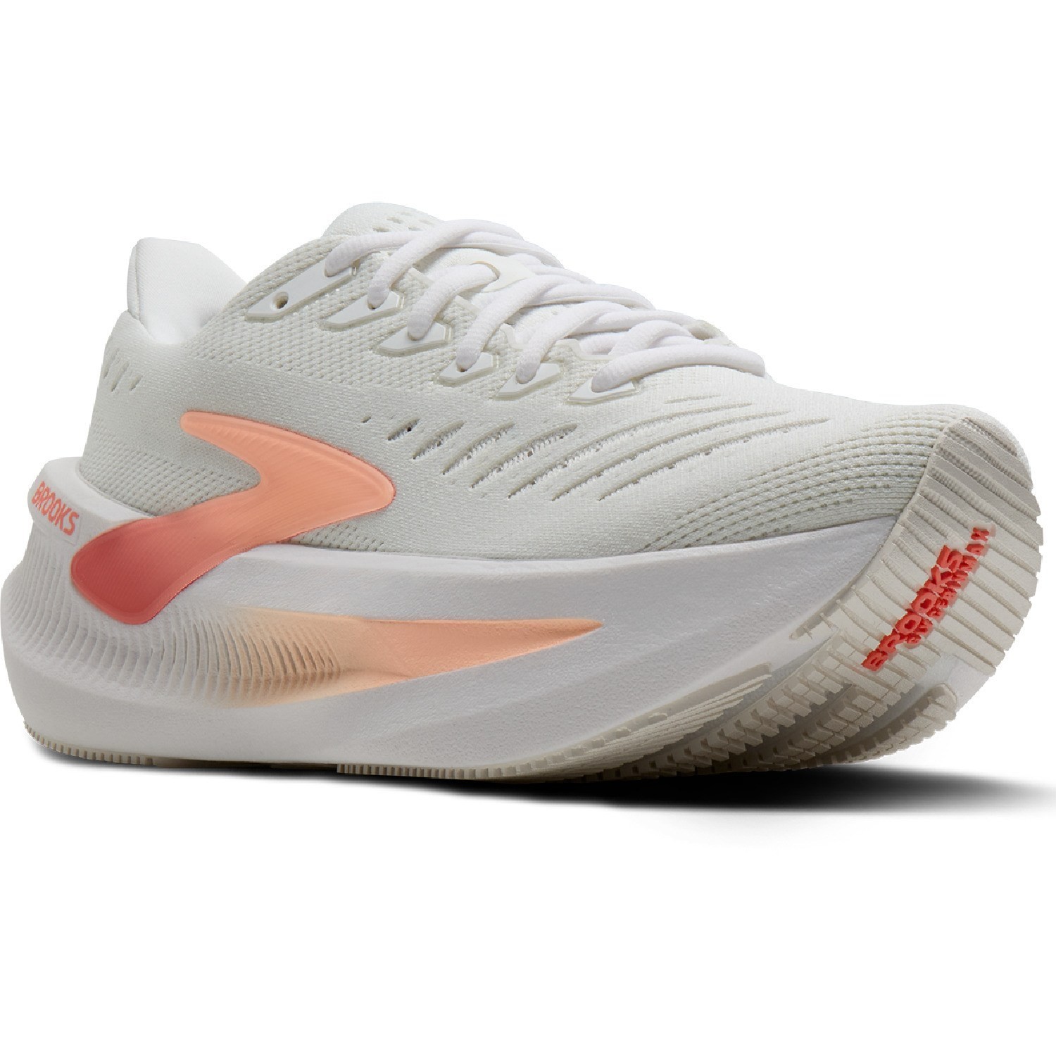 Brooks Glycerin Max 2 Road-Running Shoes – Women’s-White/Coral/Peach