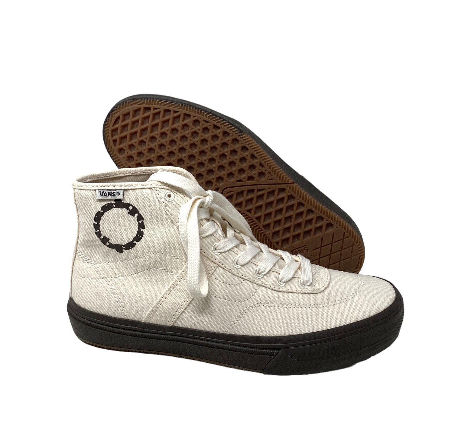 VANS x Quasi Crockett High Decon Shoe Women Size Canvas Beige Casual VN0007QVTBD