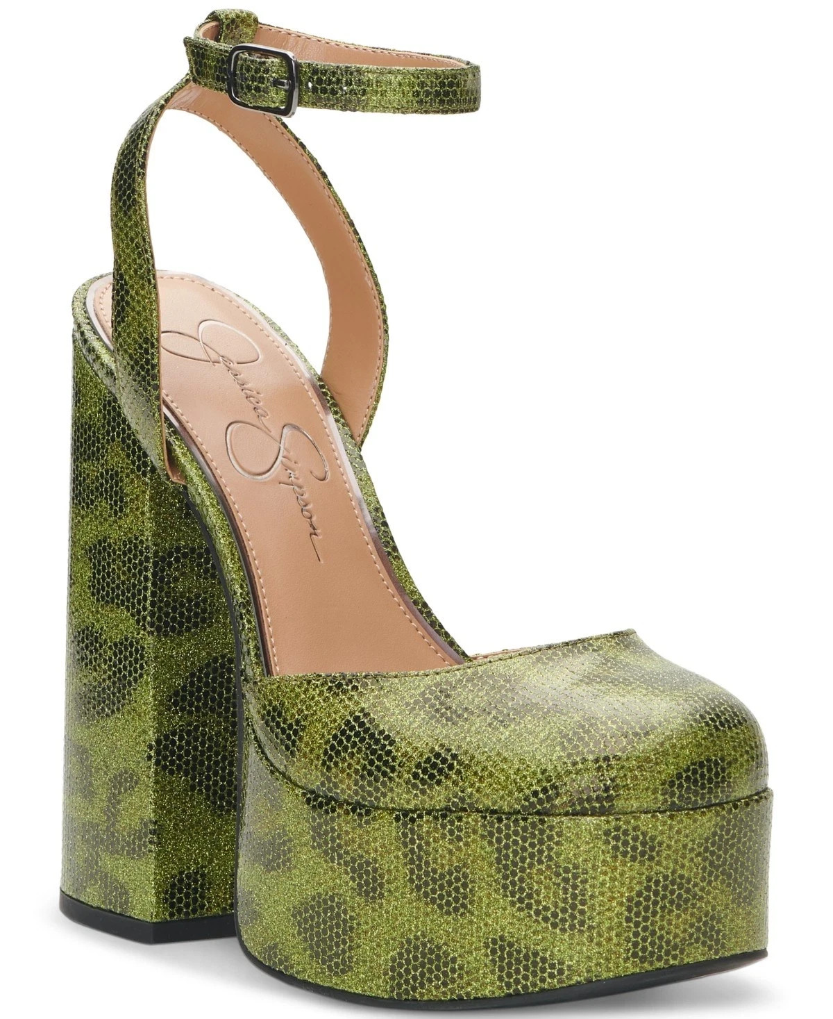 Jessica Simpson Women’s Skilla Platform Pump in Green Size 8 Medium