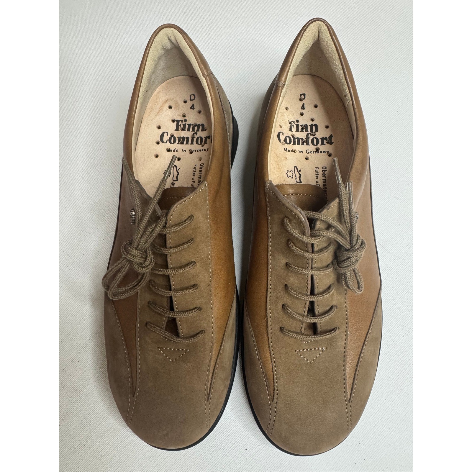 Finn Comfort 6059 Womens Leather Lace Up Oxford Tan Made in Germany UK 4 US 6.5