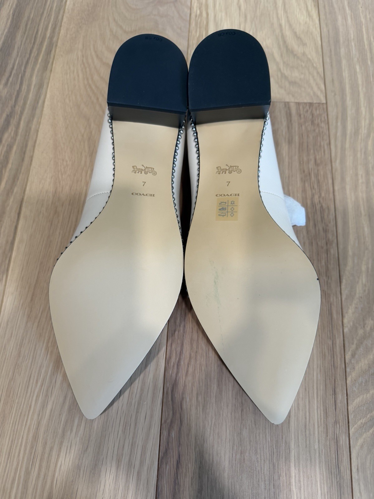 Coach Willa 45 Leather Pump Chalk White 7 B New In Box G4610