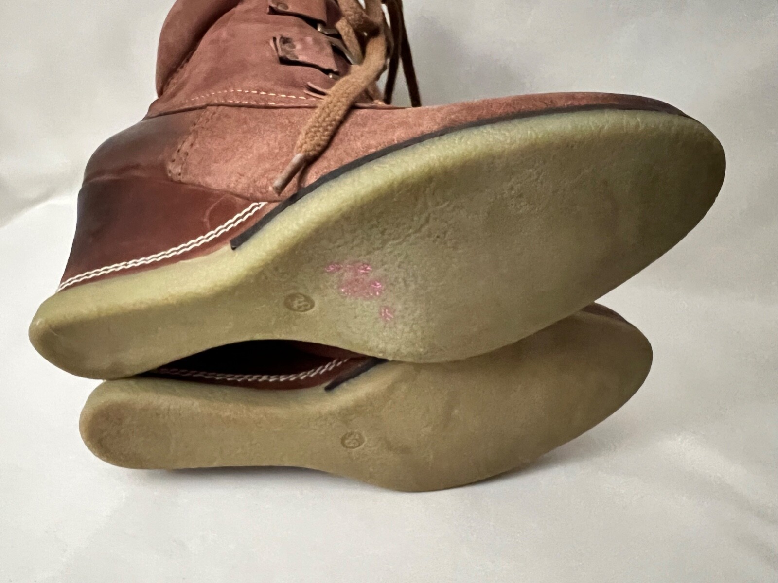 Pollini Lace Up Wedge Ankle Boots Faux Leather Crepe Sole Women’s 38 US 7.5 -8