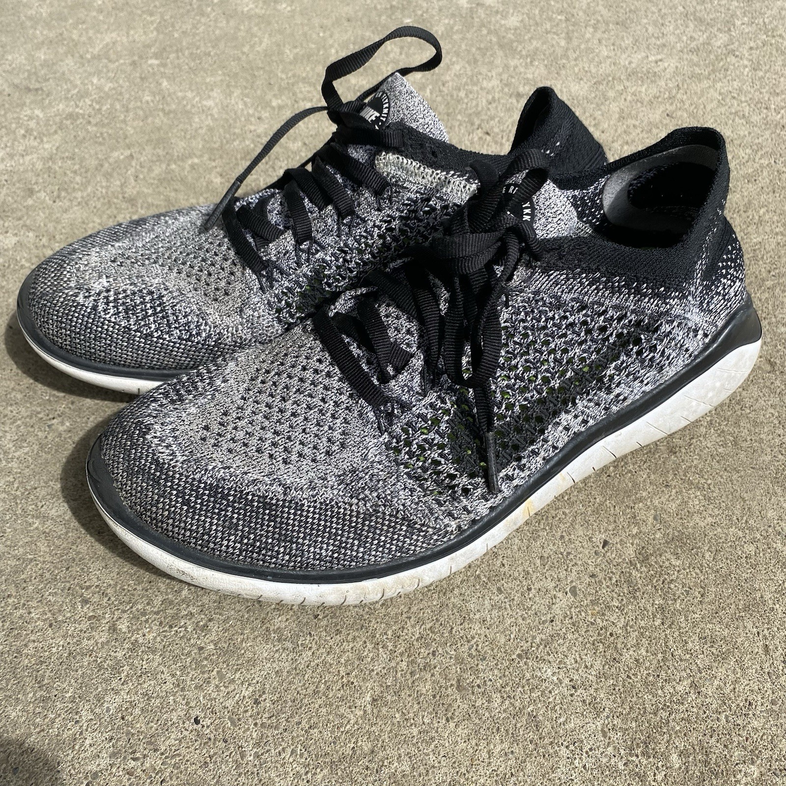 Nike Free Run Flyknit 2018 Running Shoe Sneaker Gray 942839-101 Women Size 7.5
