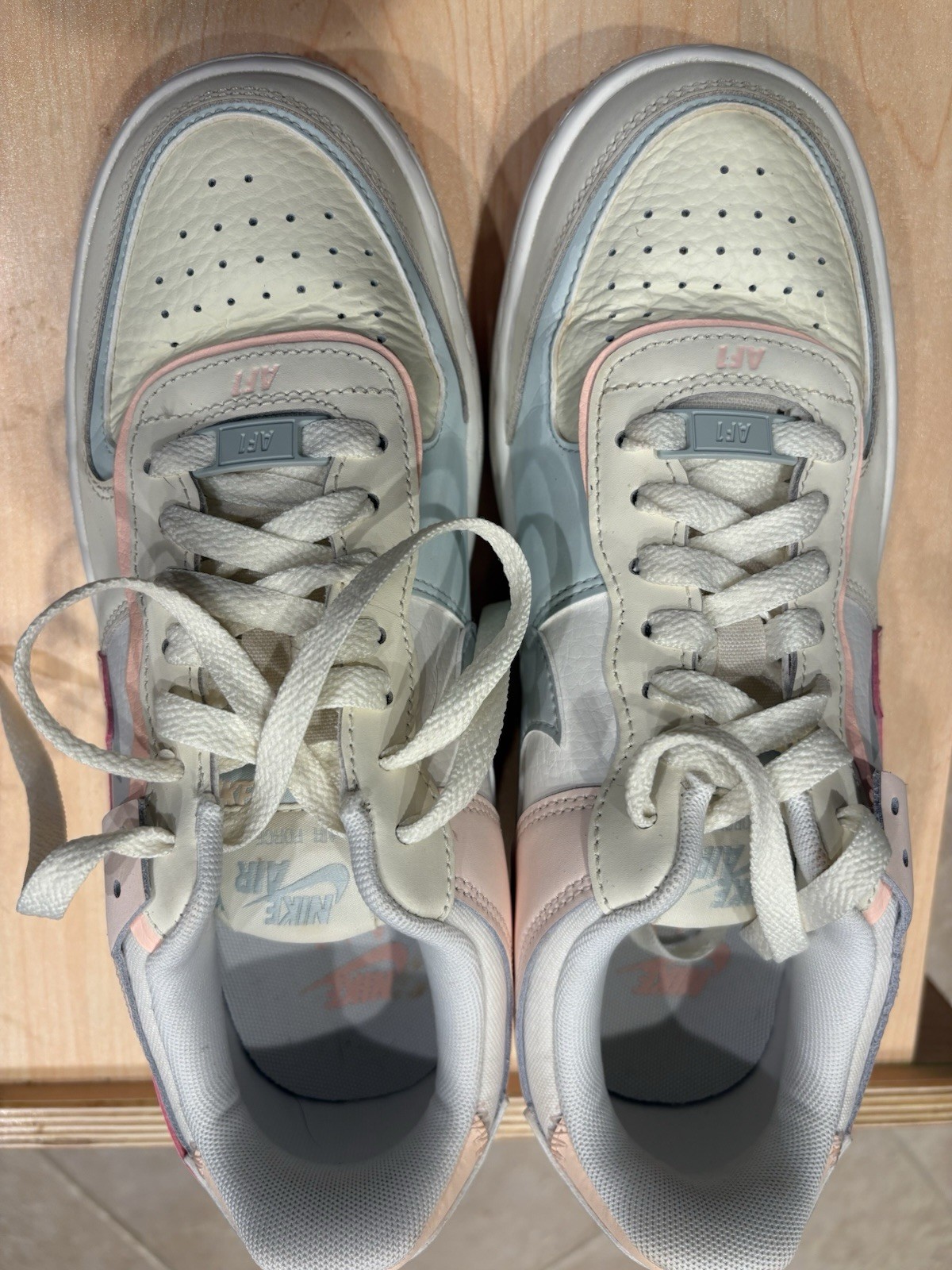 Nike Air Force 1 Shadow Coconut Milk Crimson Tint Women’s Sneakers sz 8.5
